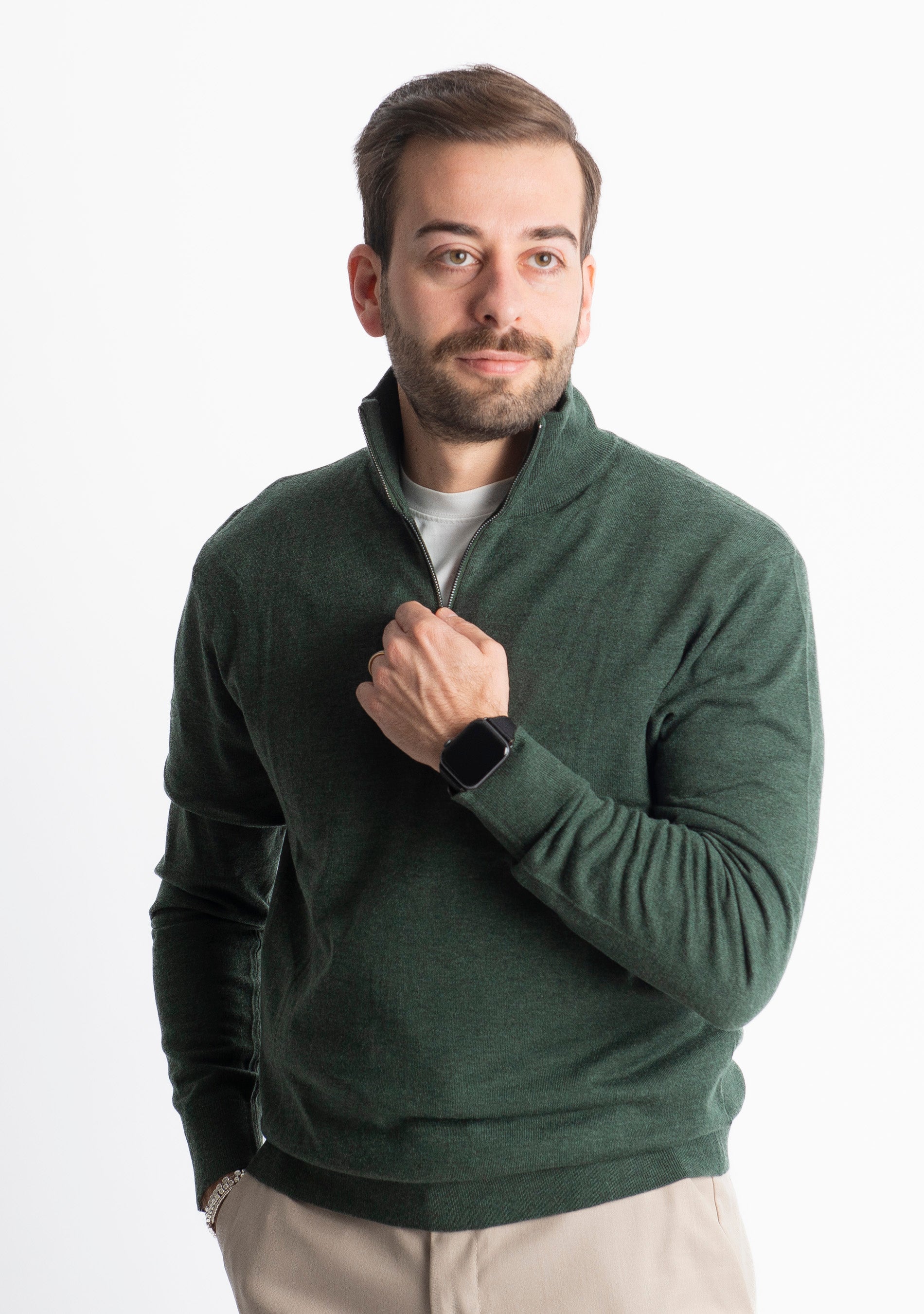 Lupetto Mezza Zip IT006 Verde