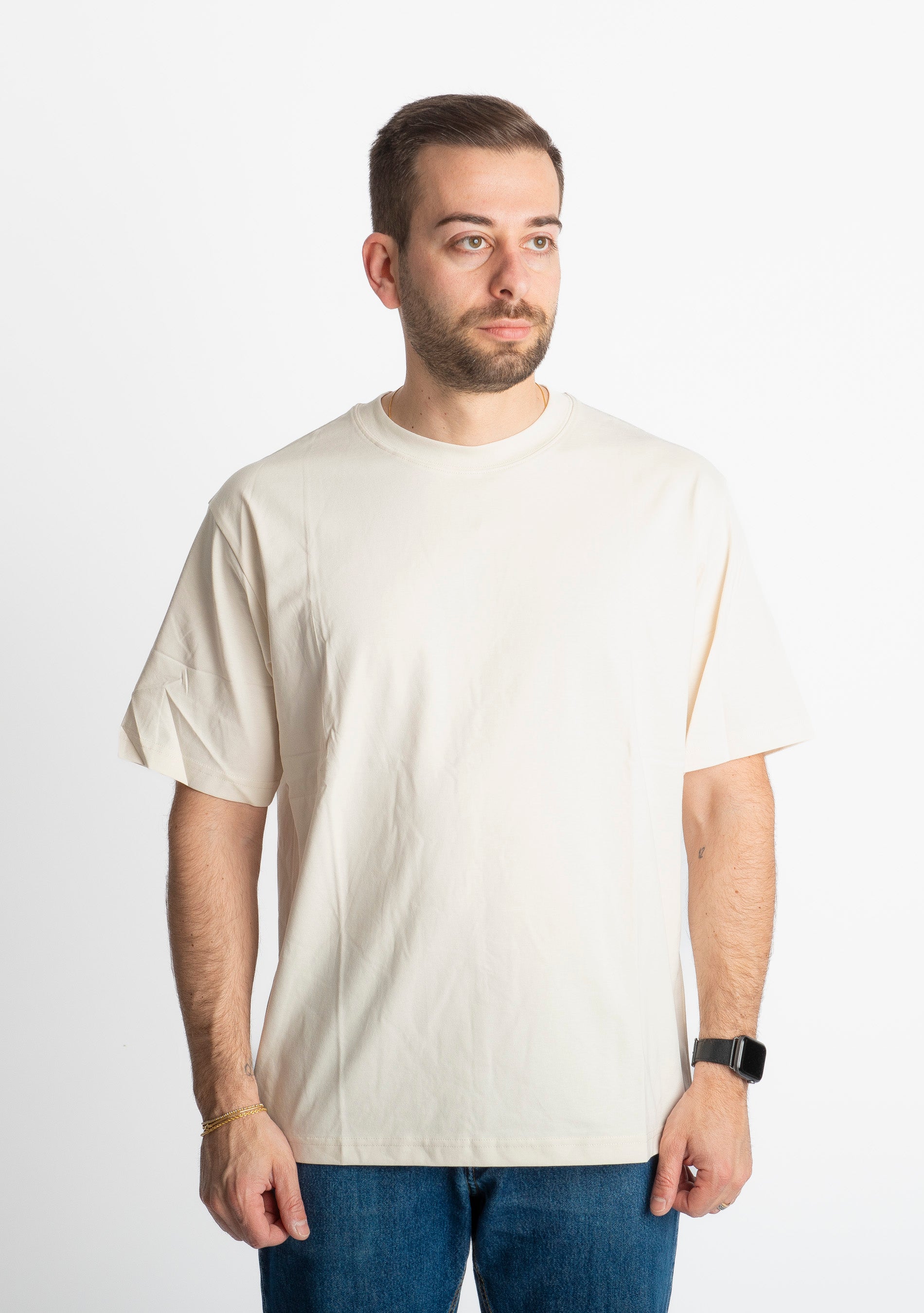 T-shirt Regular in Cotone Beige