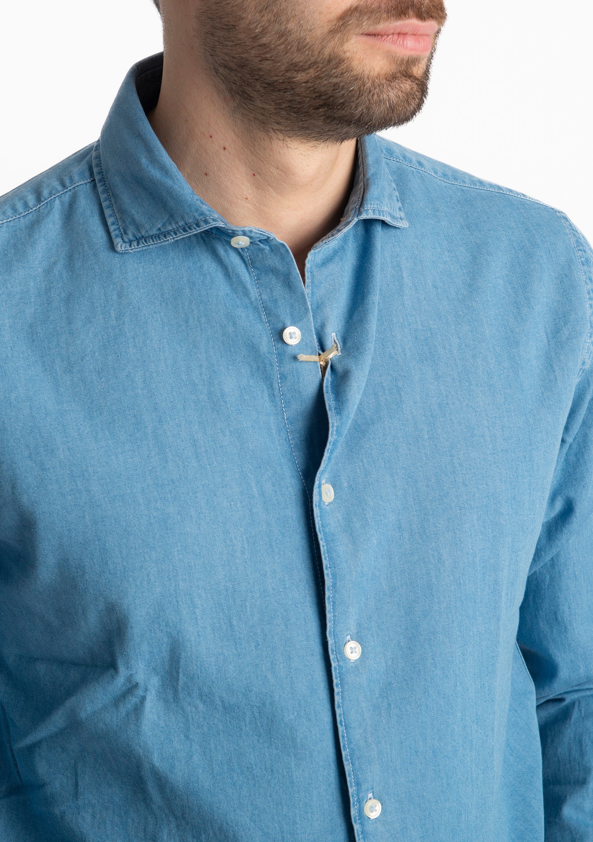 Camicia Denim Officine Borboniche Lavaggio Chiaro