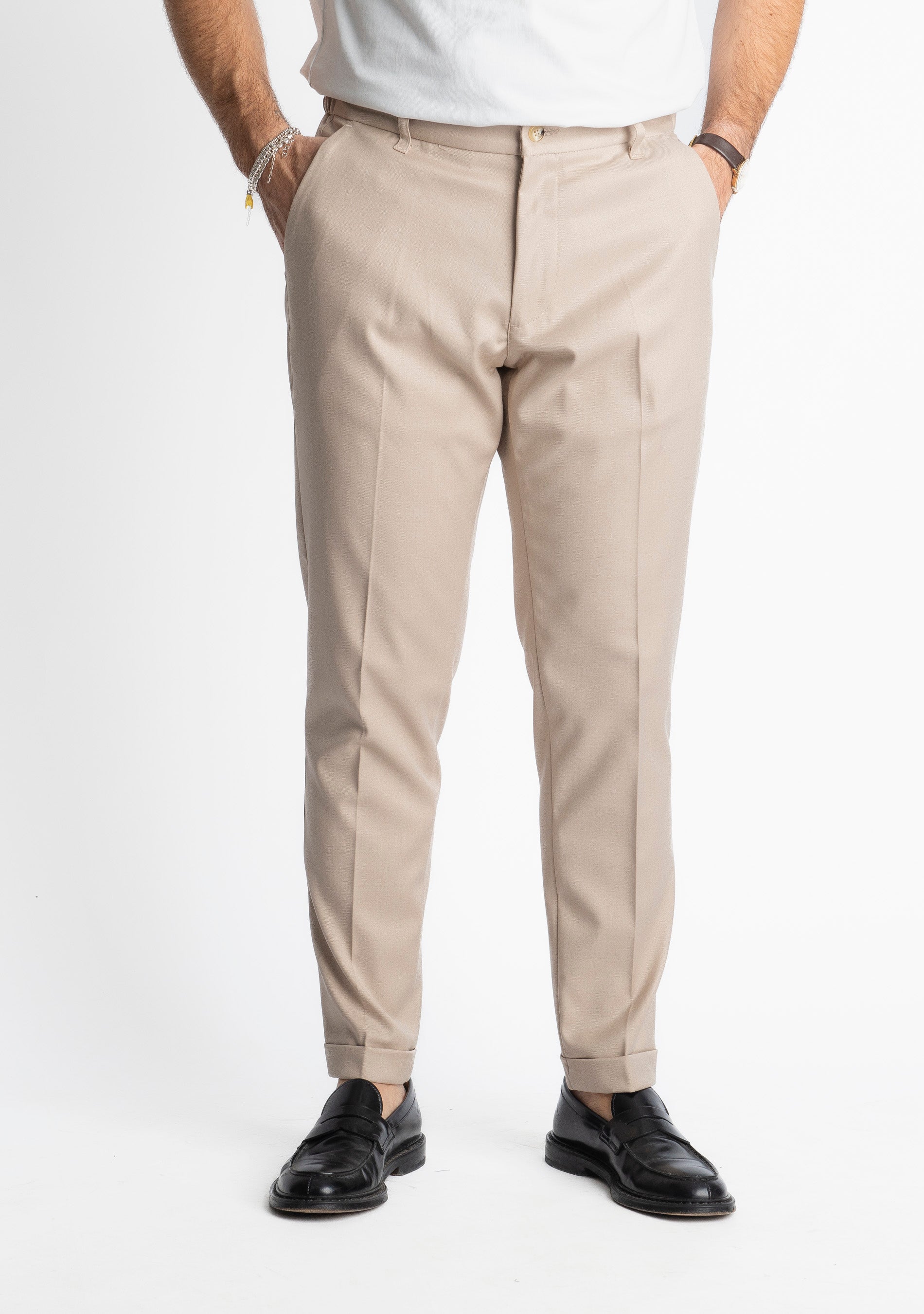 Pantalone Tennese Mezza Molla TO8007 Beige