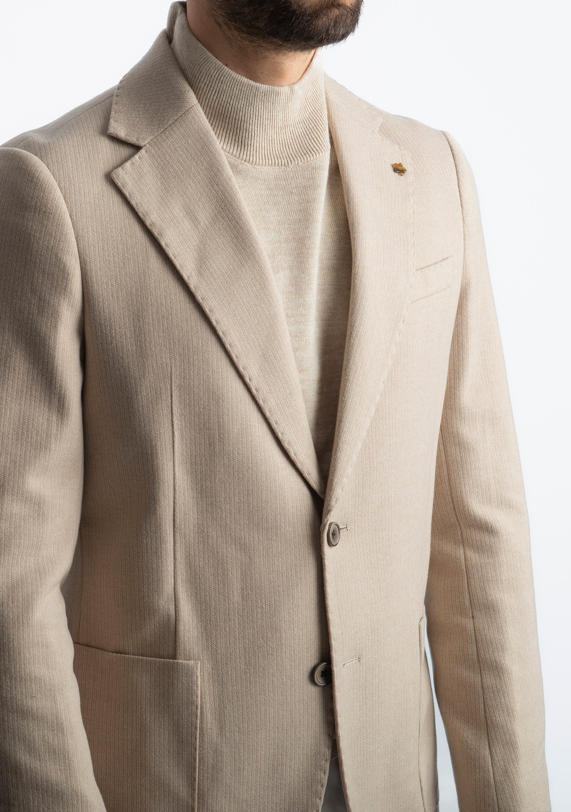 Giacca Monopetto Beige