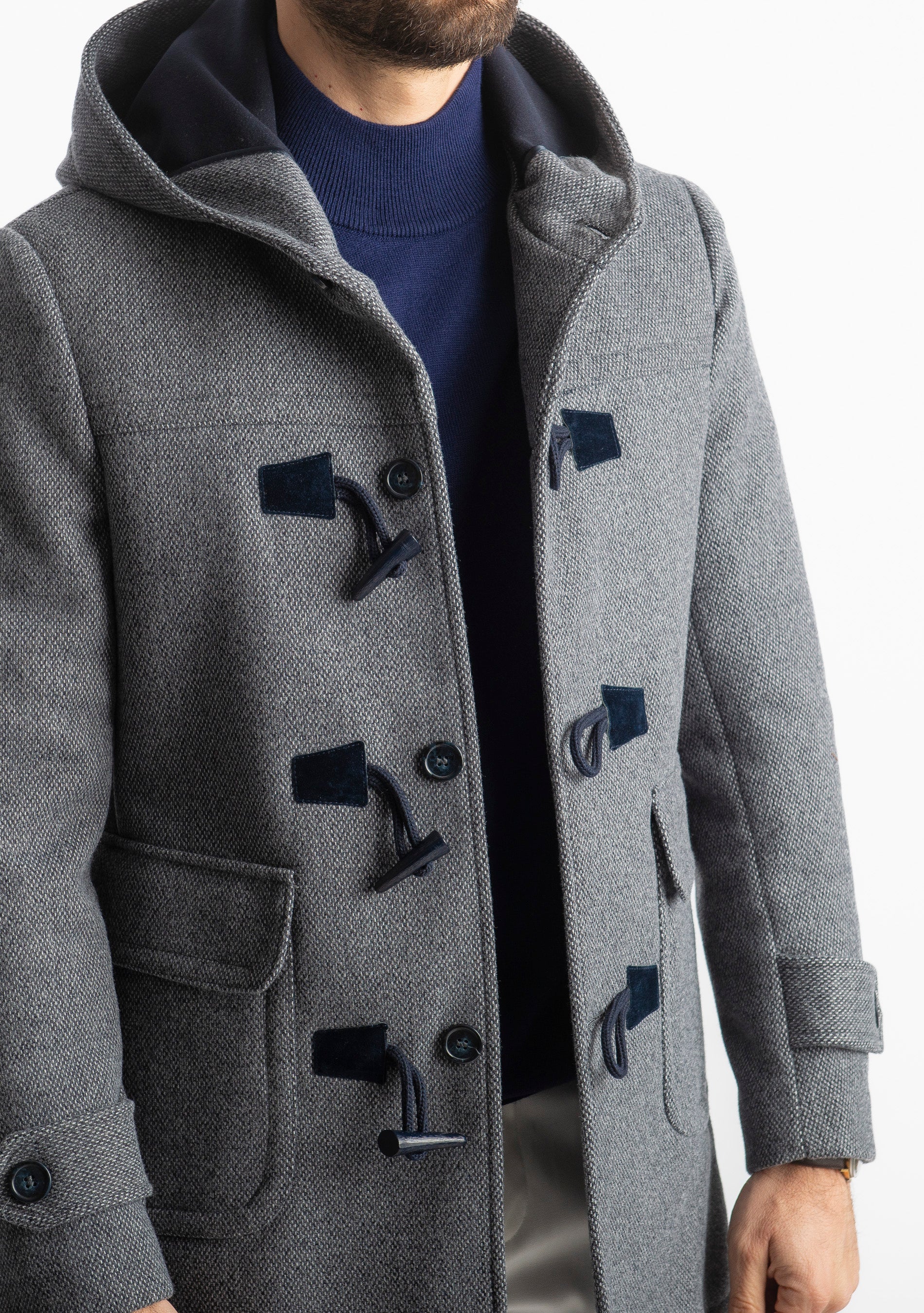 Cappotto Montgomery Spigato Blu