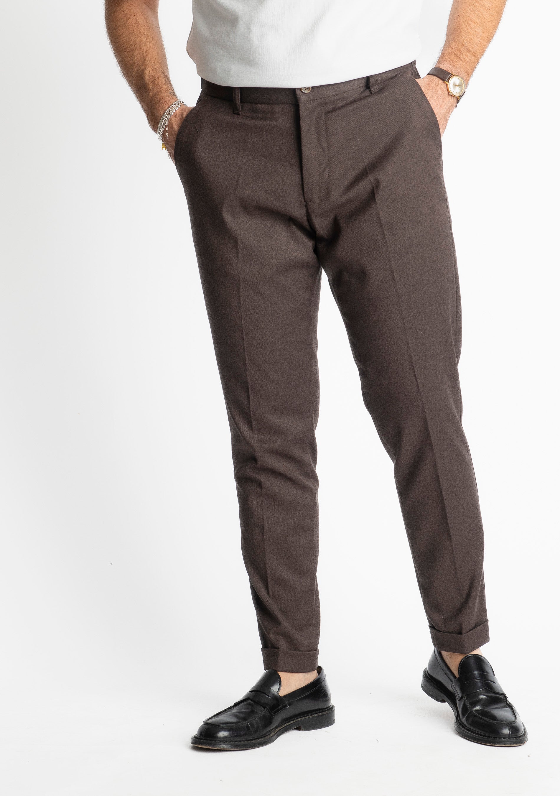 Pantalone Tennese Mezza Molla TO8007 Marrone
