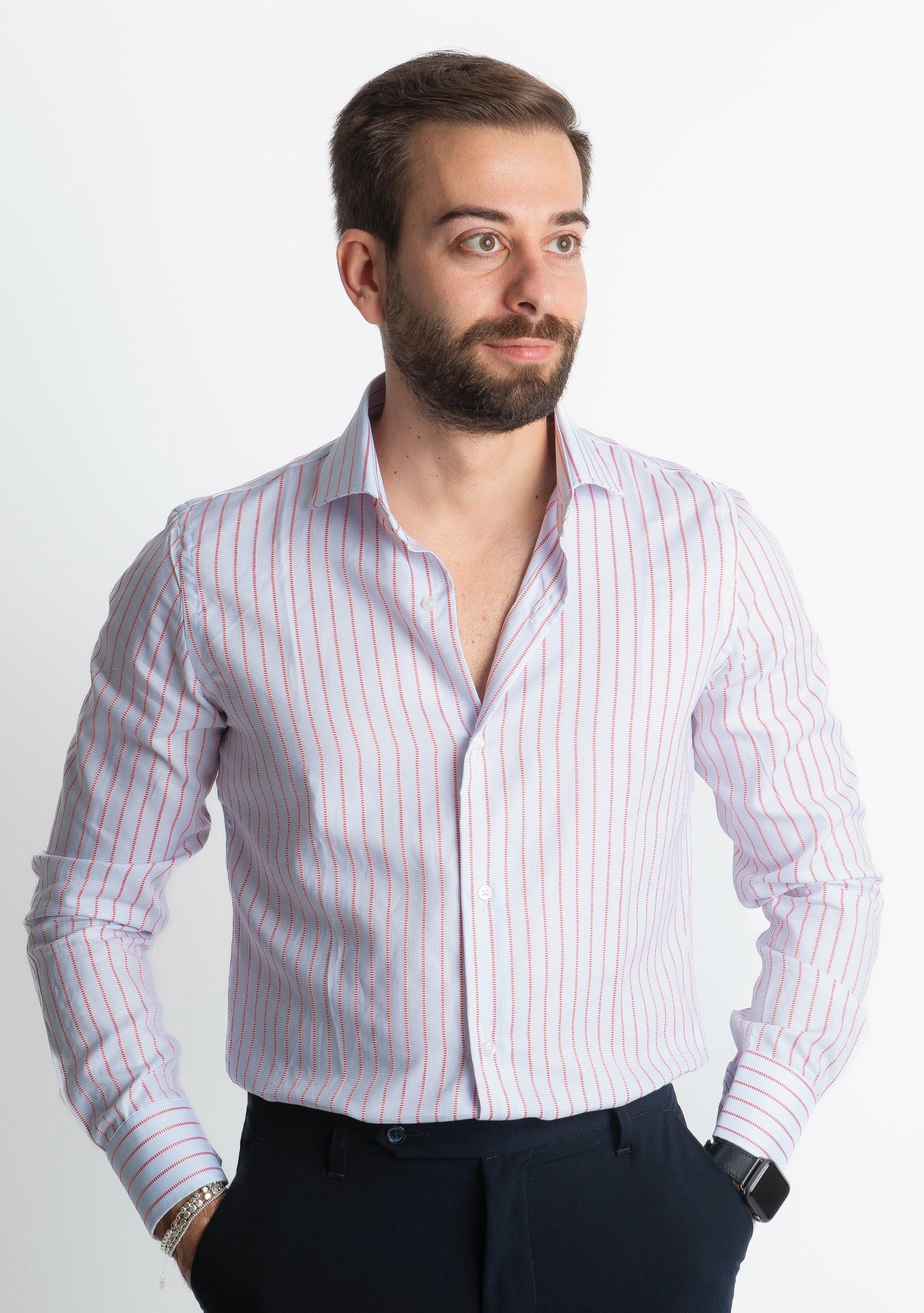 Camicia Old Money 4230 Celeste