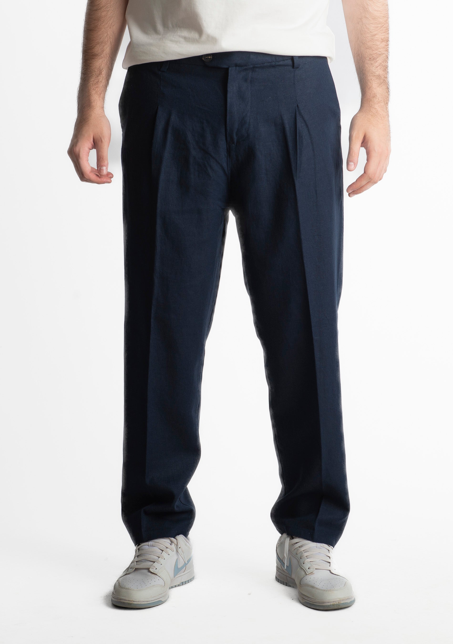Pantalone in Lino Officine Borboniche Blu
