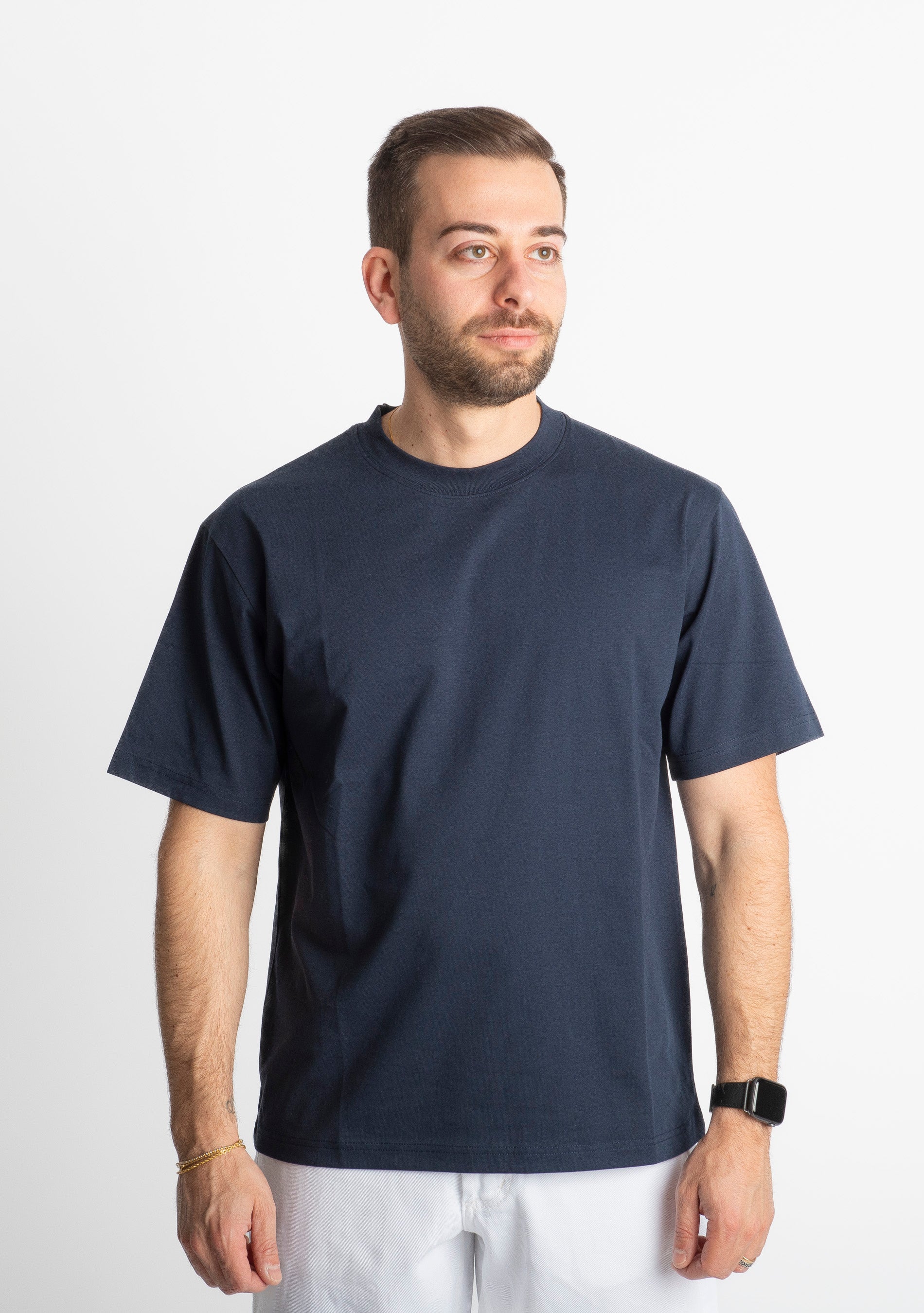 T-shirt Regular in Cotone Blu