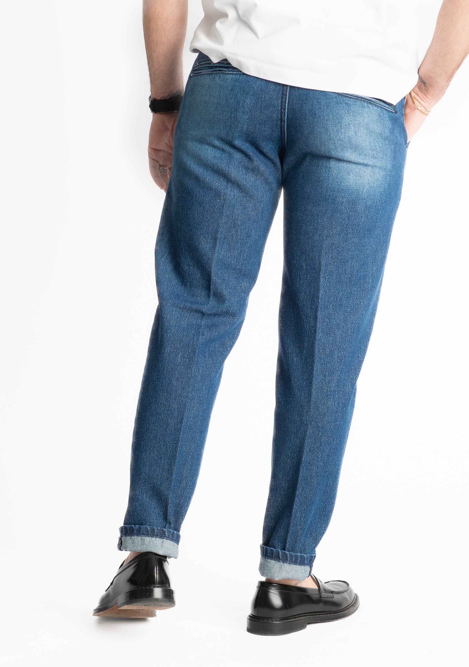 Jeans Uomo Regular Tasca America Blu