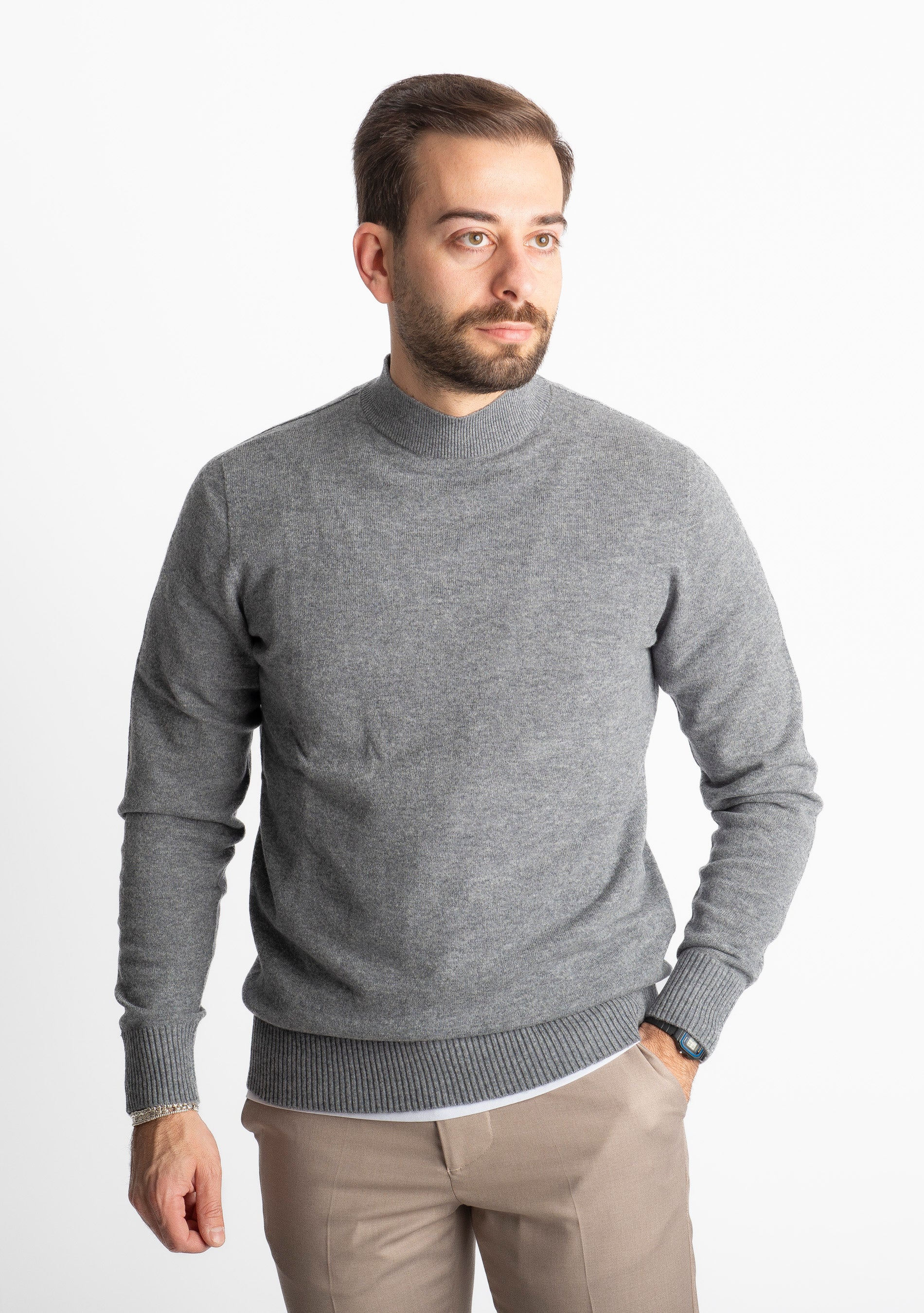 Lupetto In Cashmere C10 Grigio