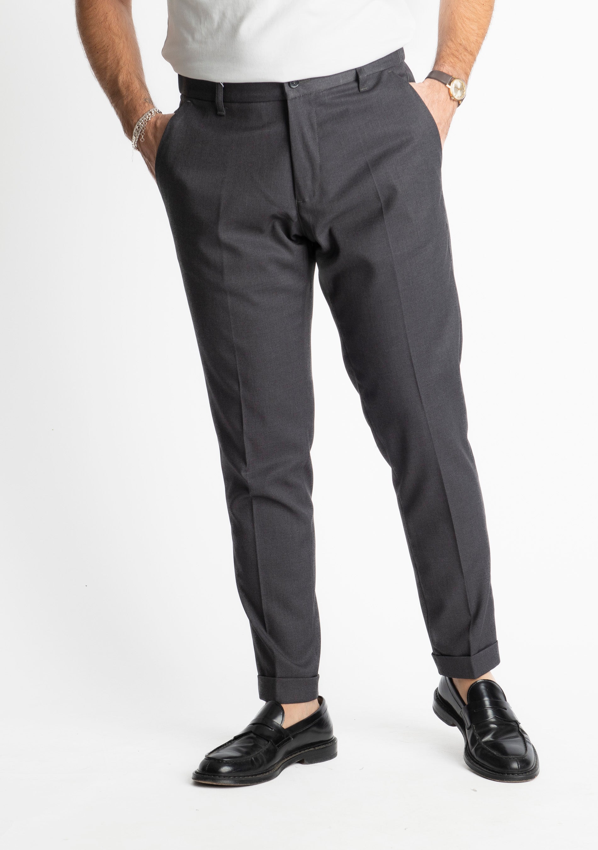 Pantalone Tennese Mezza Molla TO8007 Grigio