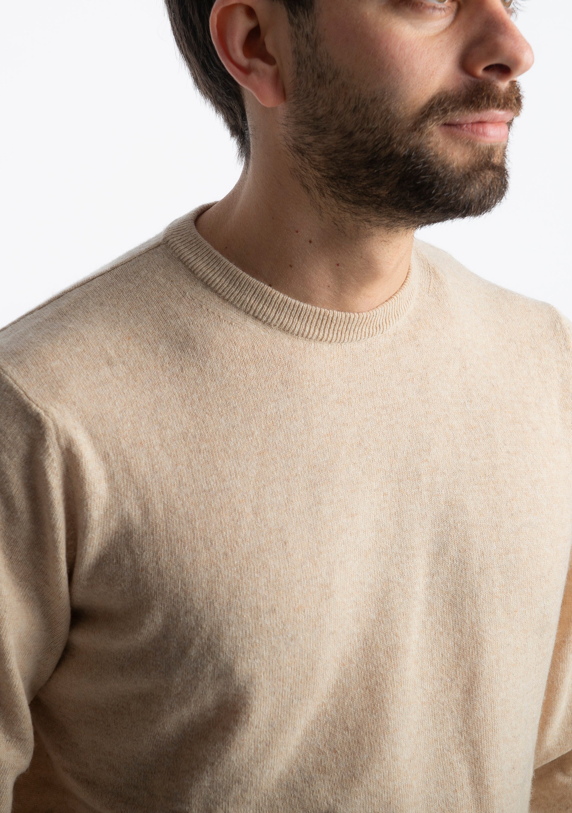 Maglioncino Misto Cashmere Sabbia