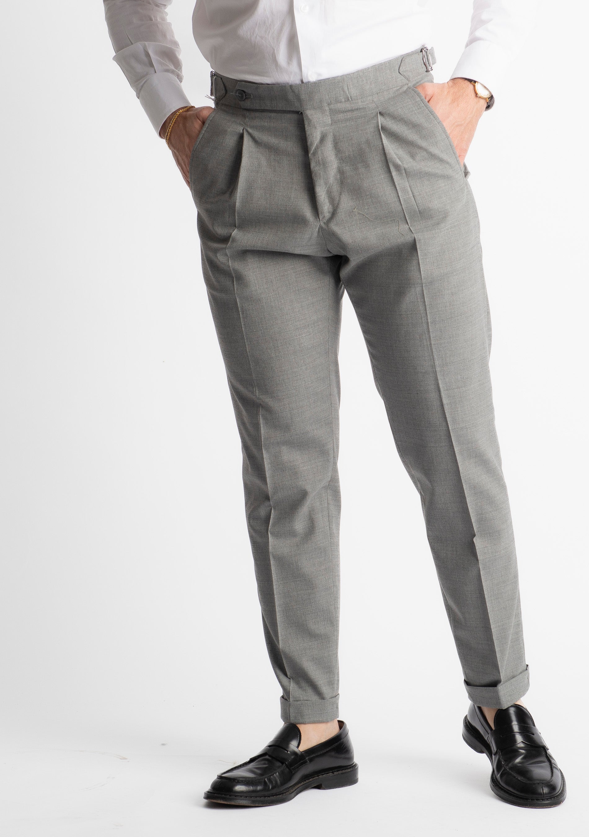 Pantalone Tasmania Morositas Doppia Fibbia Grigio