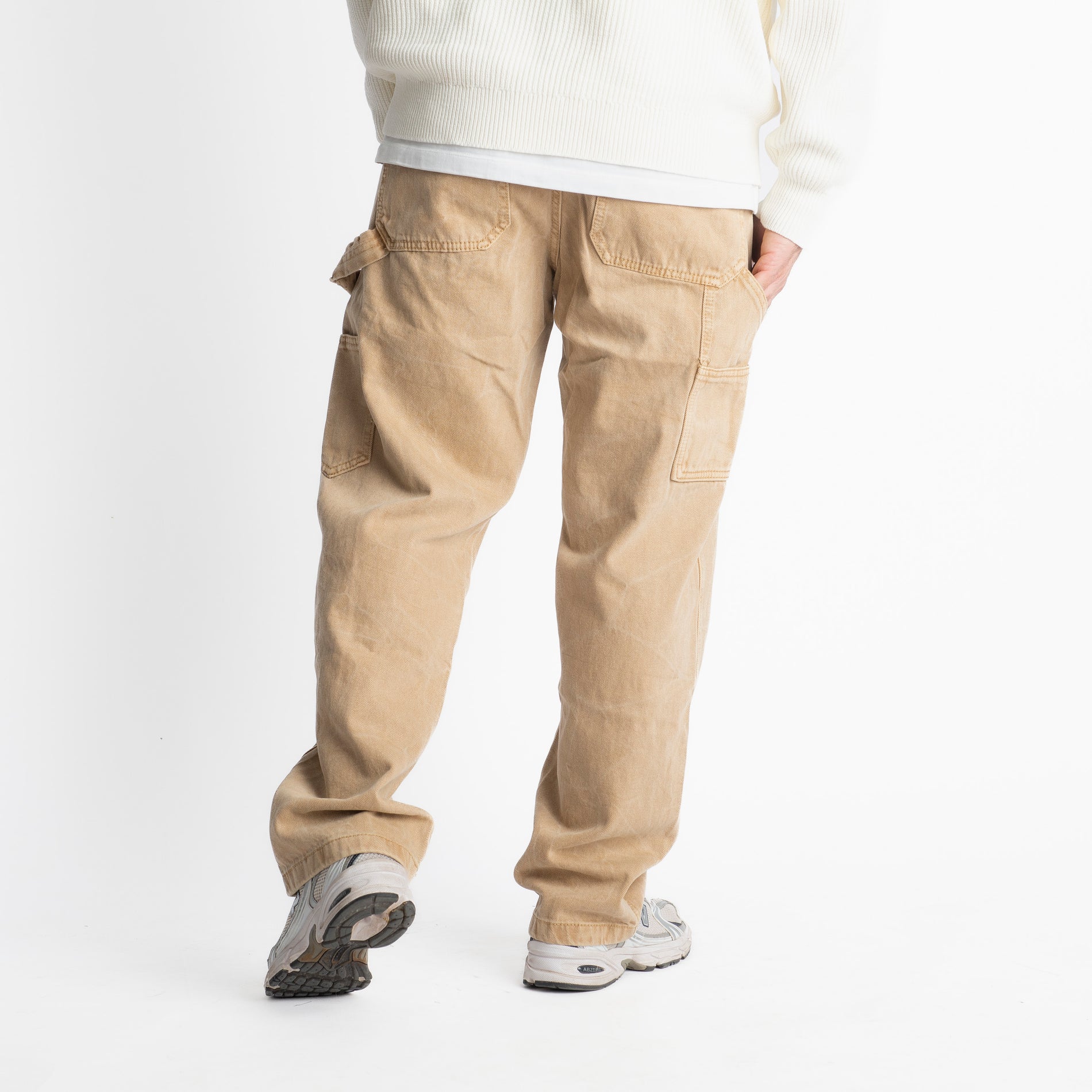 Jeans Baggy Fit Slavato Beige