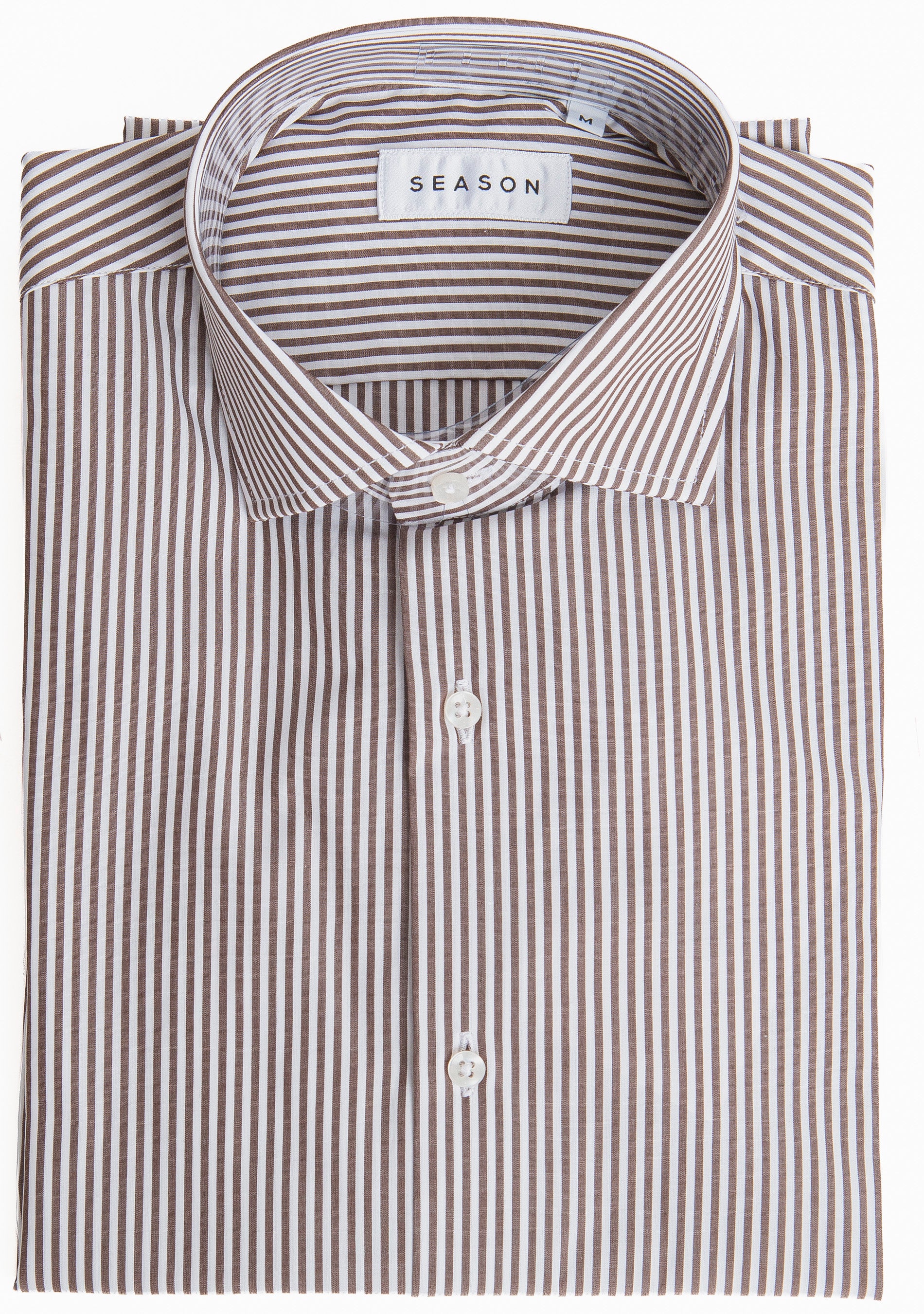 Camicia Rigata Marrone 290
