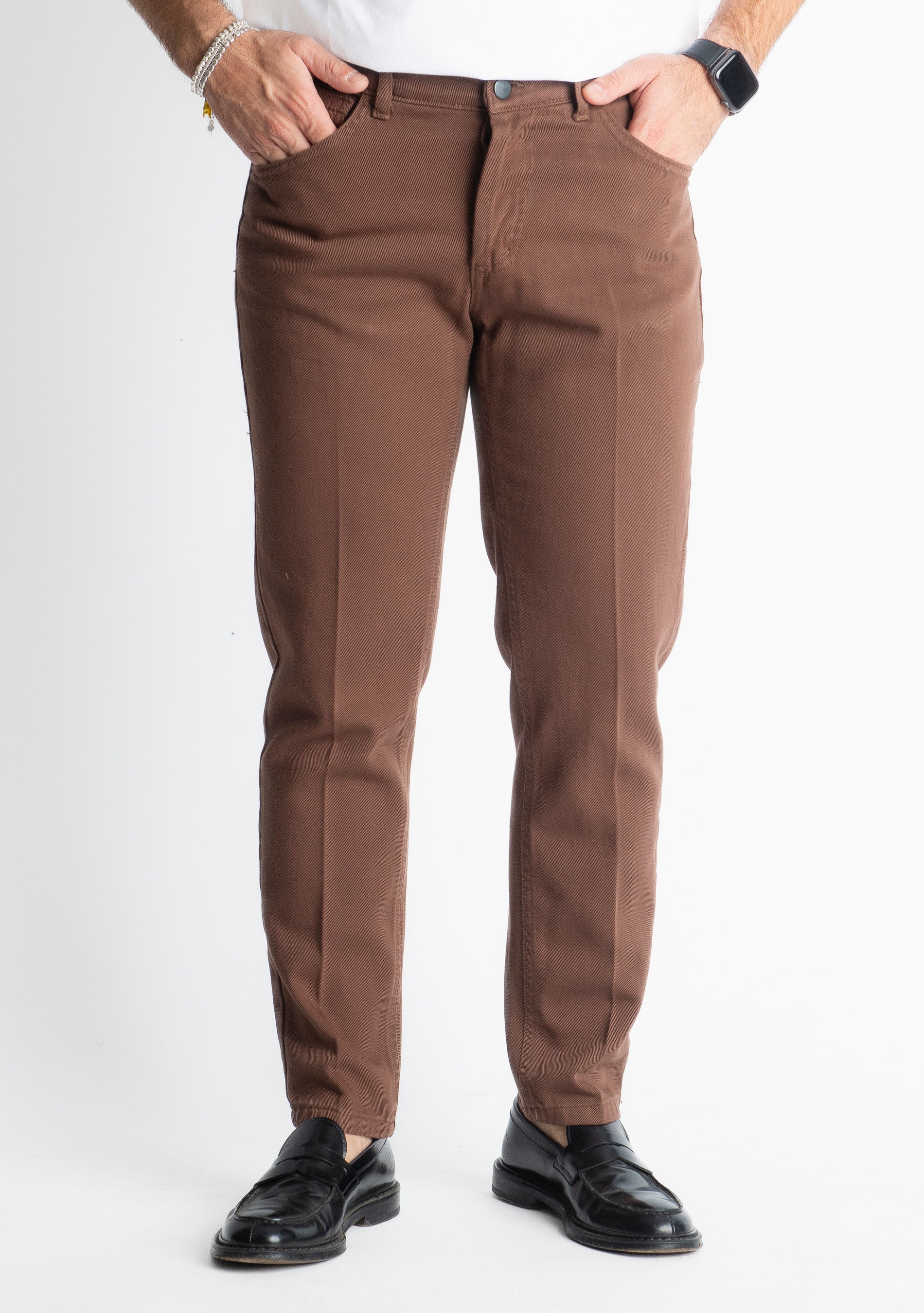 Pantalone Cinque Tasche Marrone
