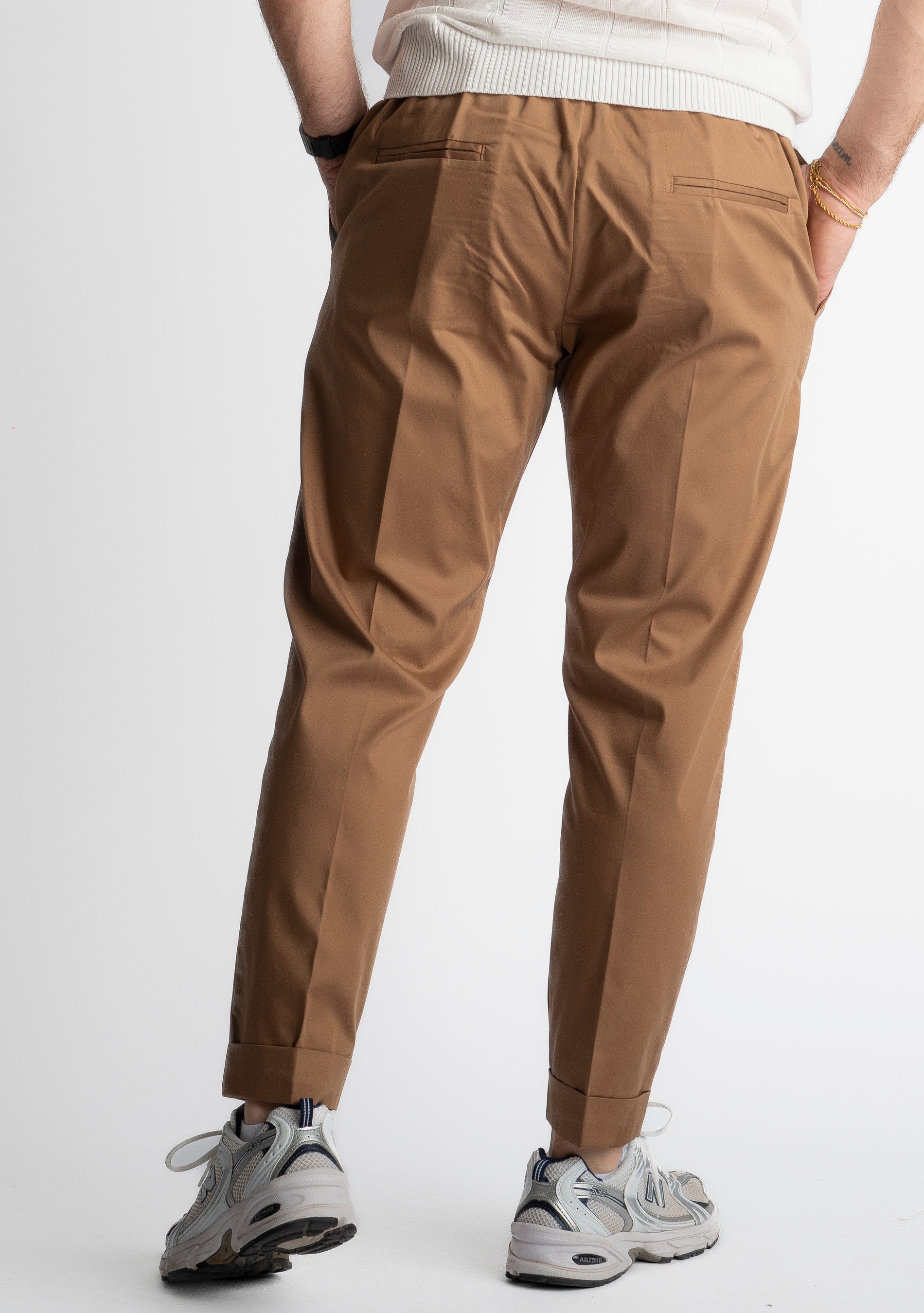 Pantalone Ischia Tessuto no Stiro Nocciola