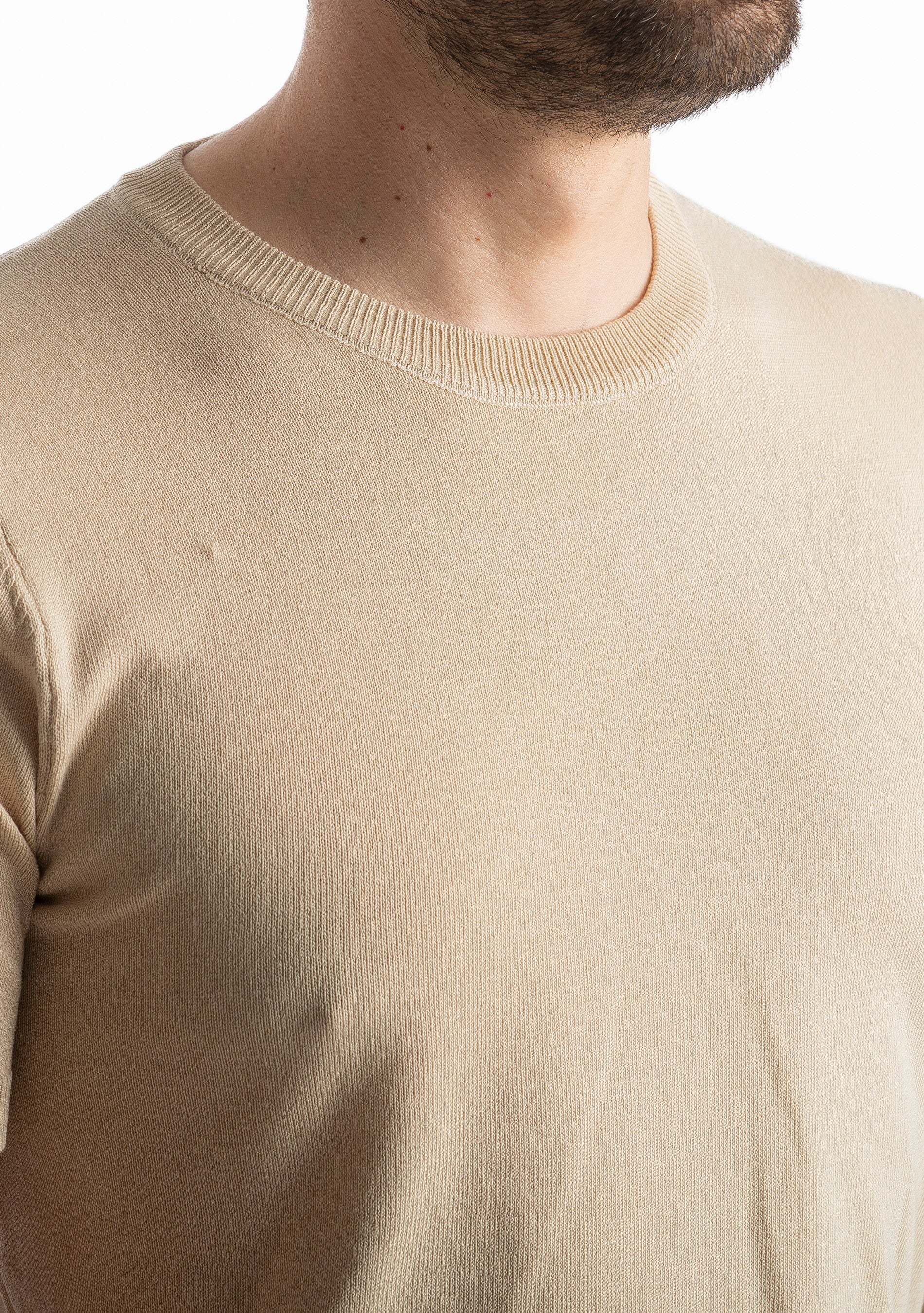 T-shirt in Maglia Beige