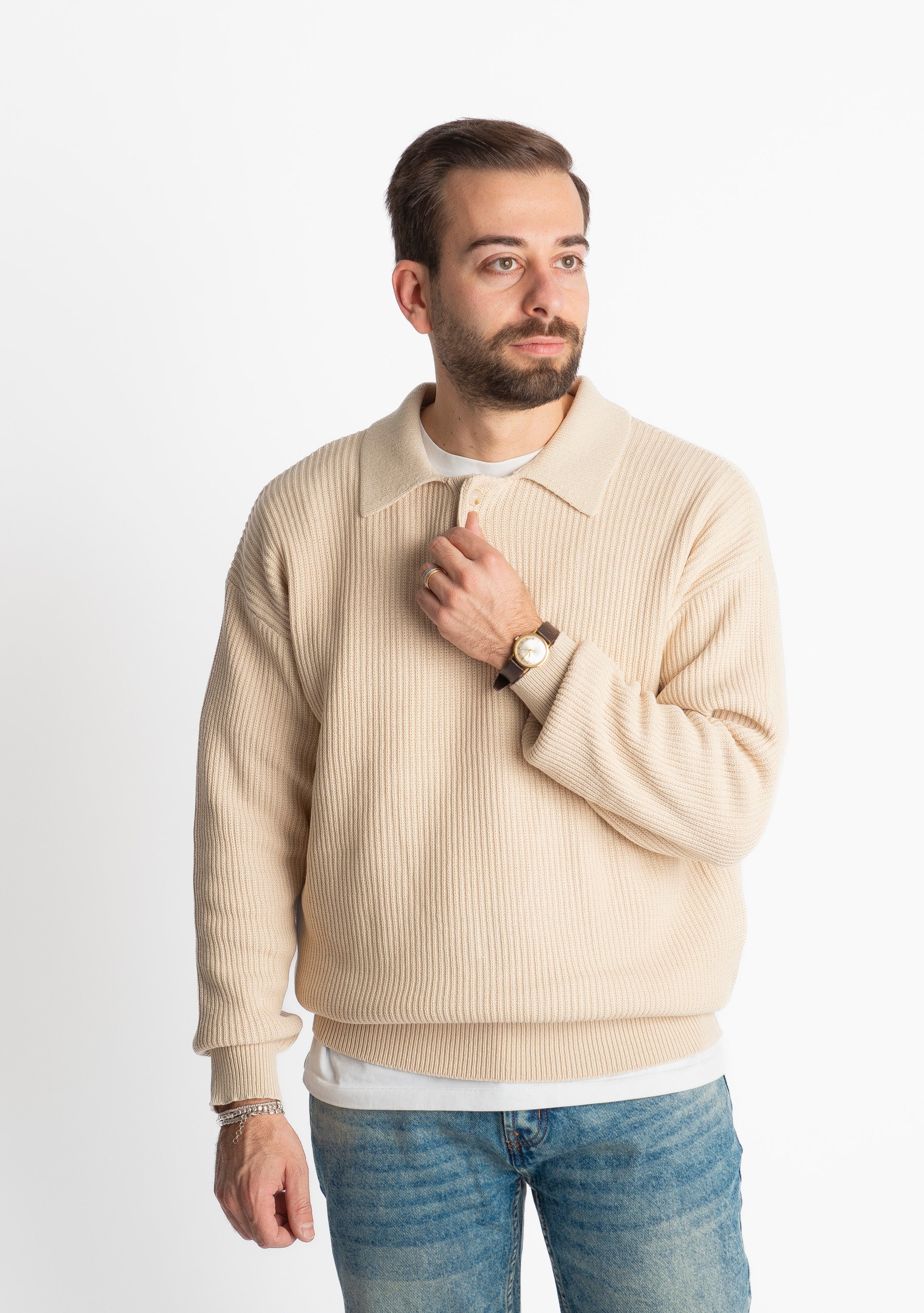Polo Relax-Fit W8611 Beige