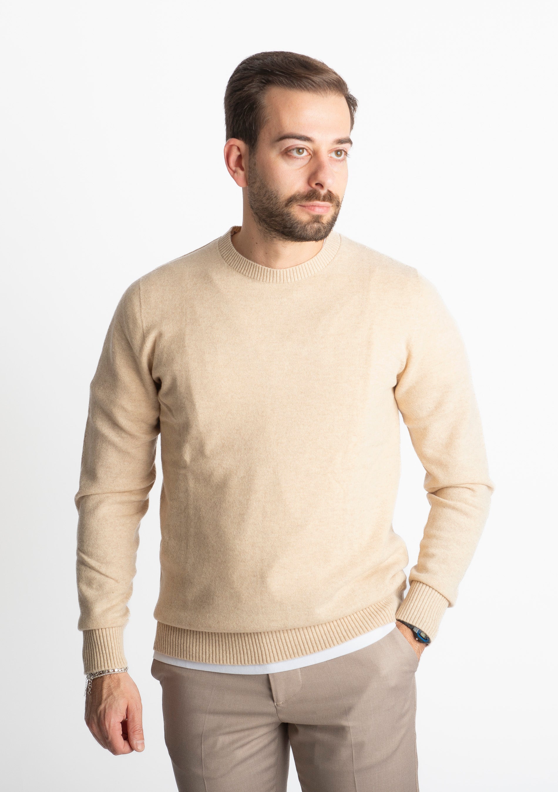 Maglioncino In Cashemere CA01 Beige