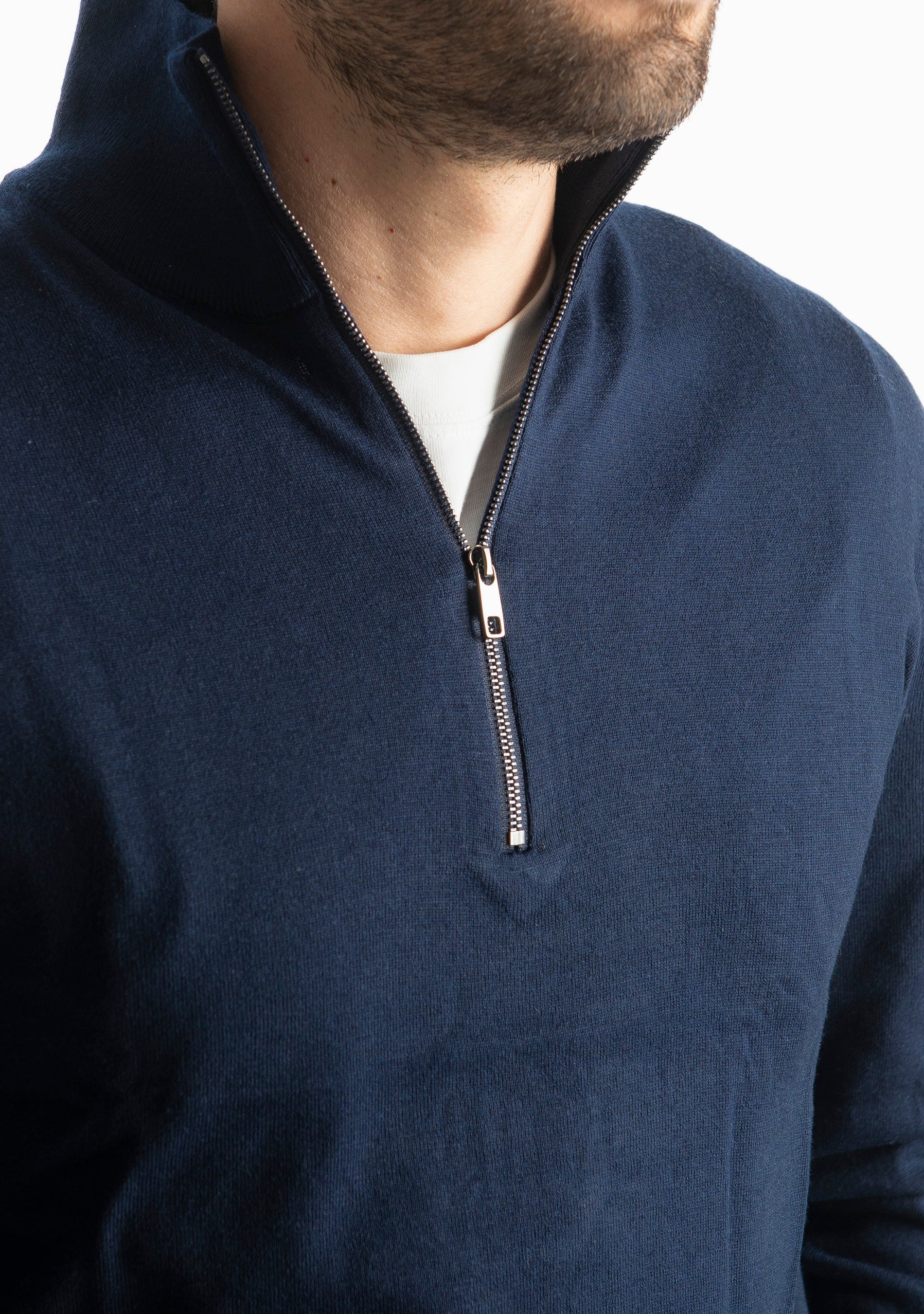 Lupetto Mezza Zip IT006 Blu