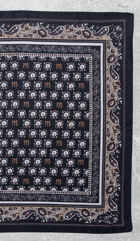 Foulard Cocoa Paisley in Seta