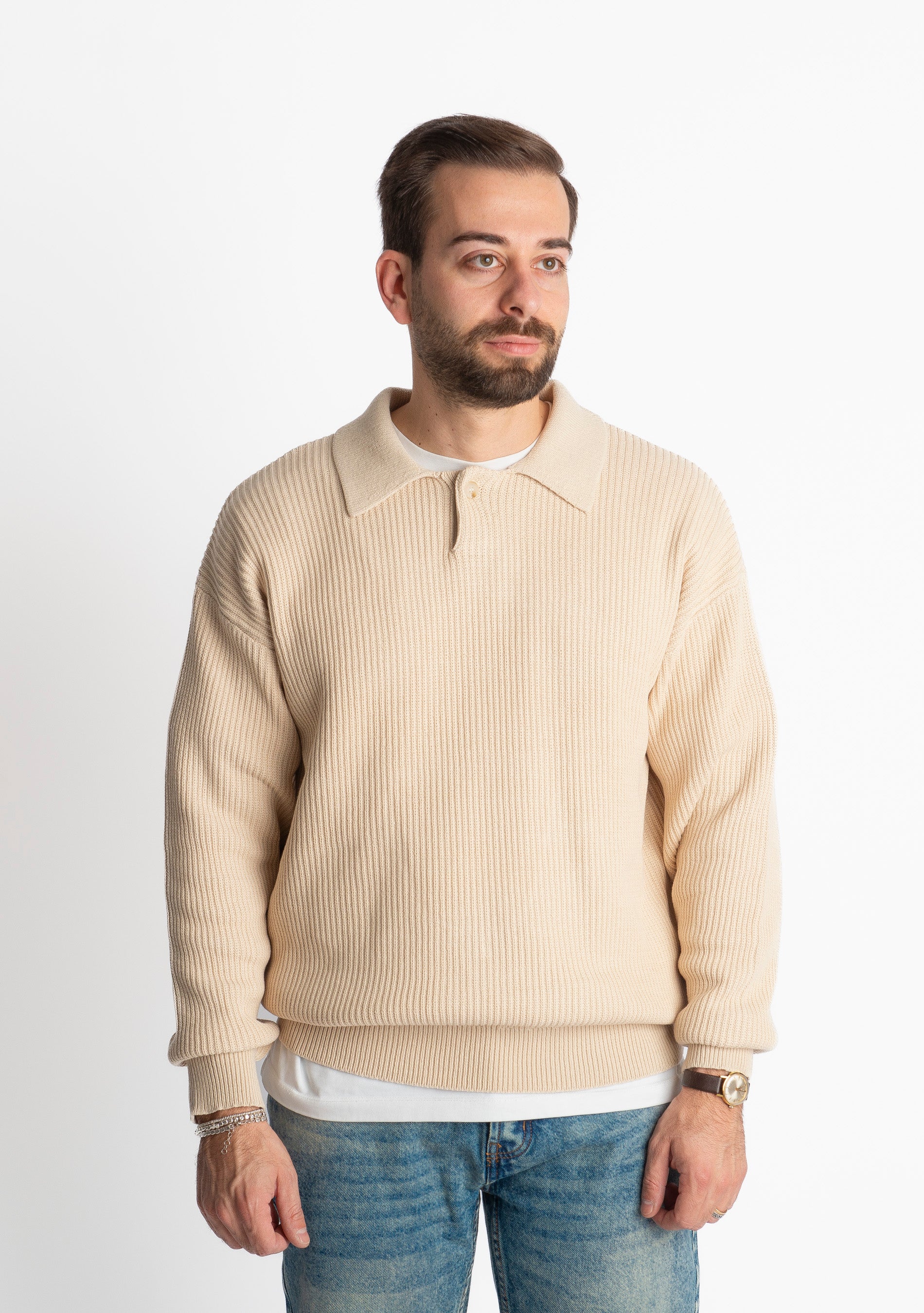 Polo Relax-Fit W8611 Beige