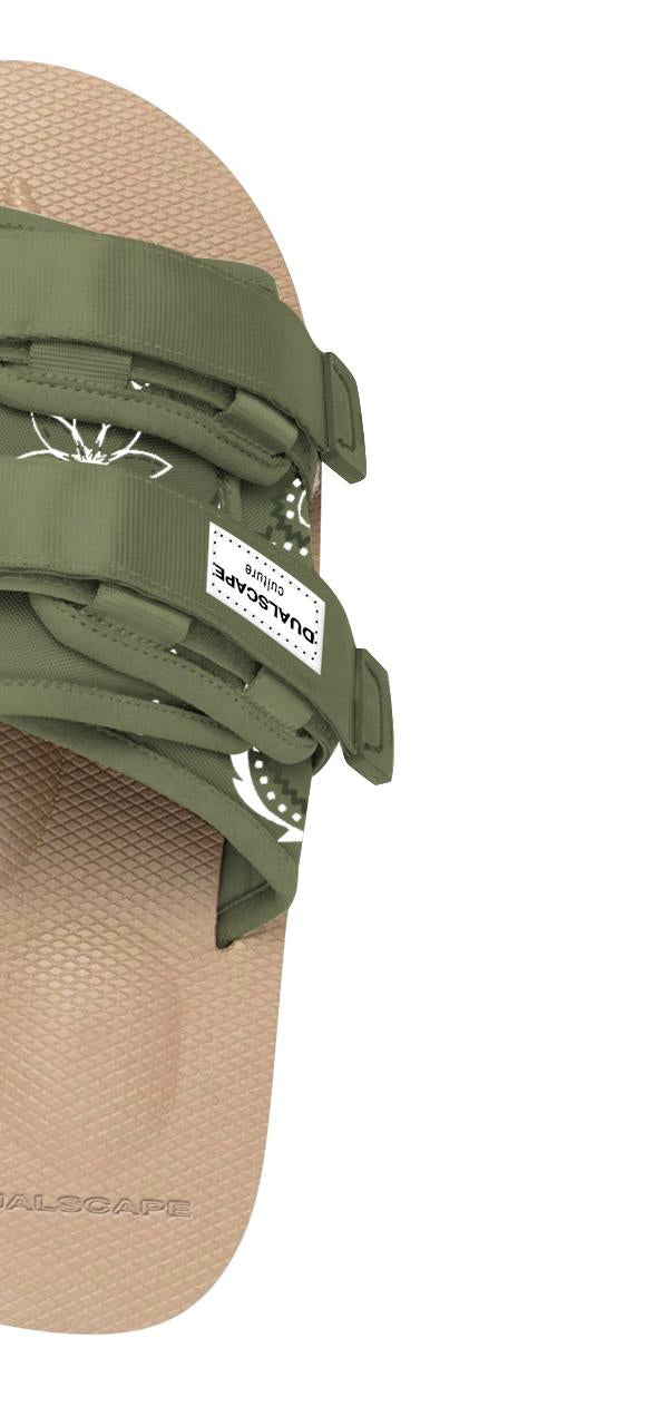 Dualscape Sandali Beige/Verde Bandana DC-C011