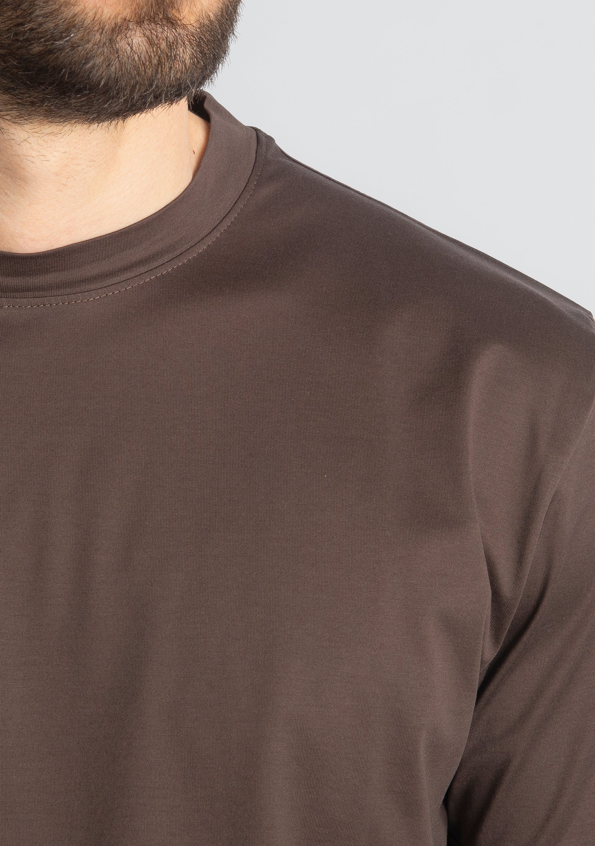 T-shirt In Filo Di Scozia Mercerizzato Moro