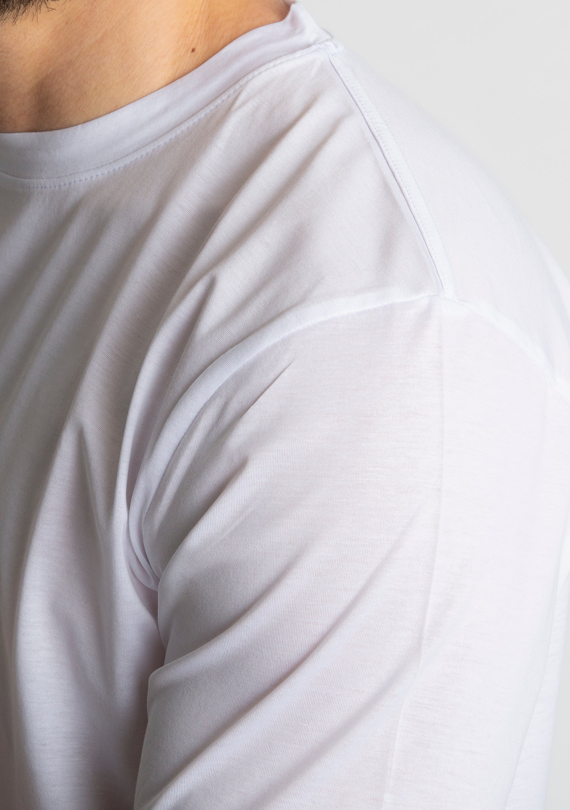 T-shirt In Filo Di Scozia Mercerizzato Bianco