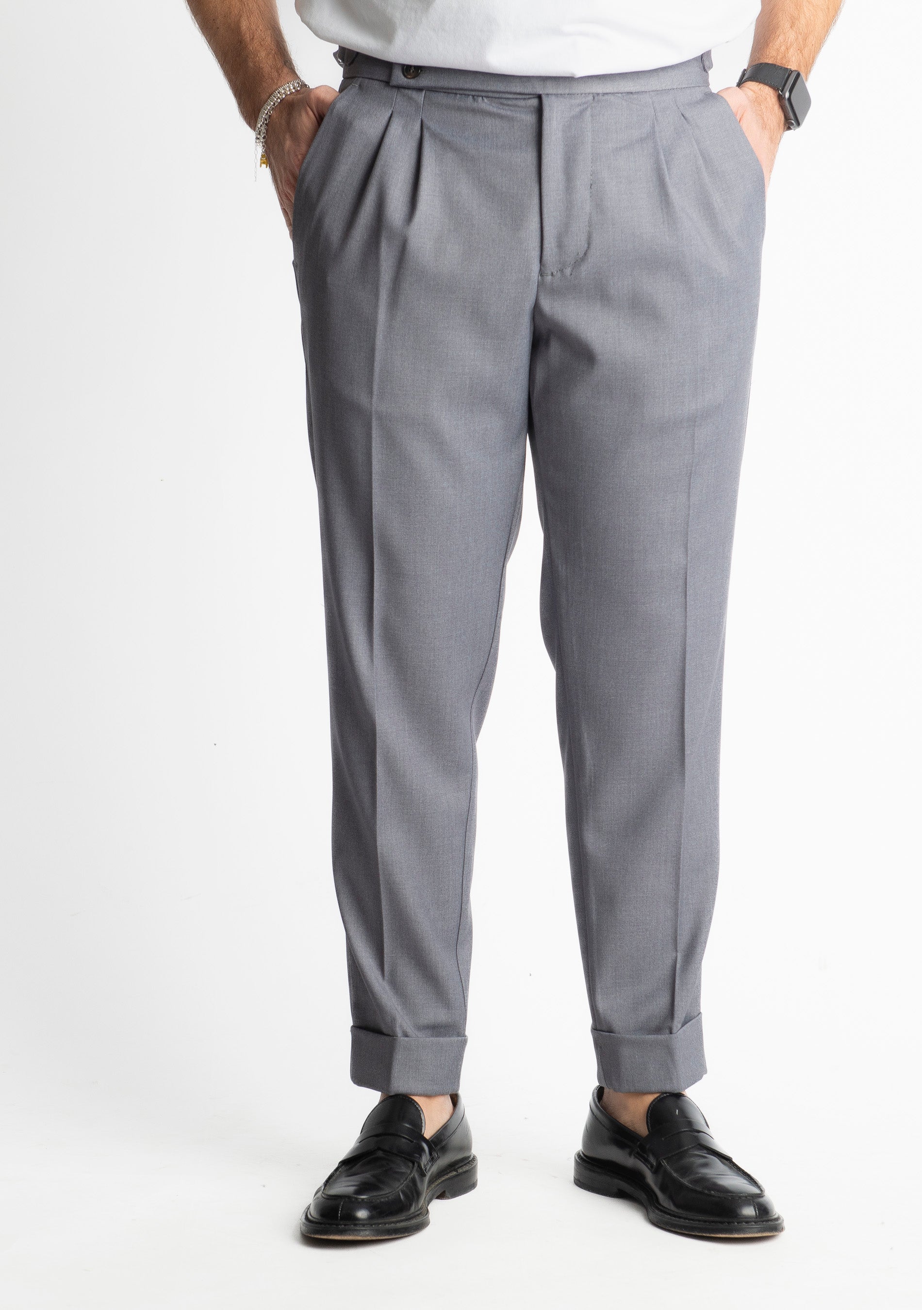 Pantalone Tennesse Doppia Fibbia TO8025 Grigio
