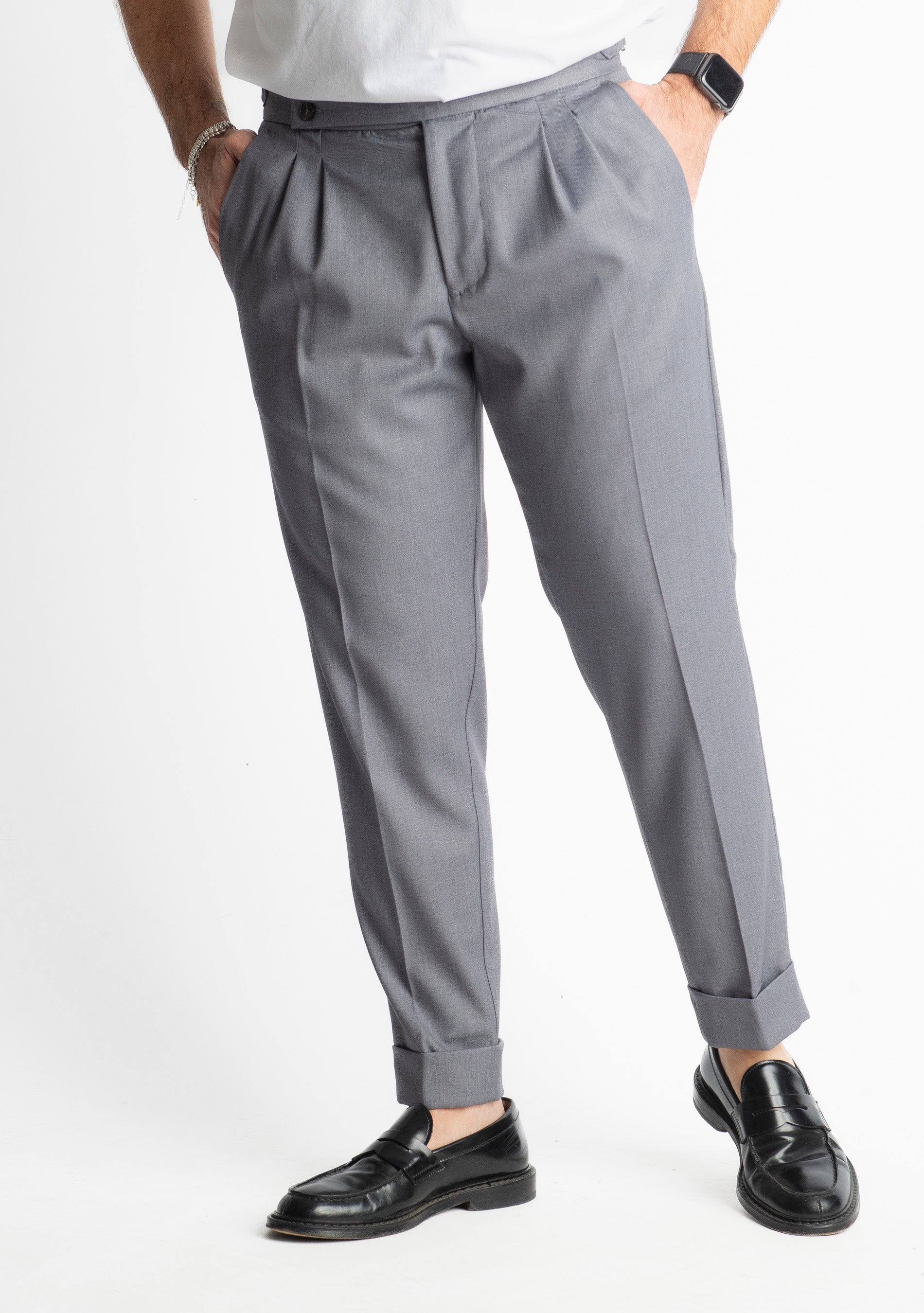 Pantalone Tennesse Doppia Fibbia TO8025 Grigio