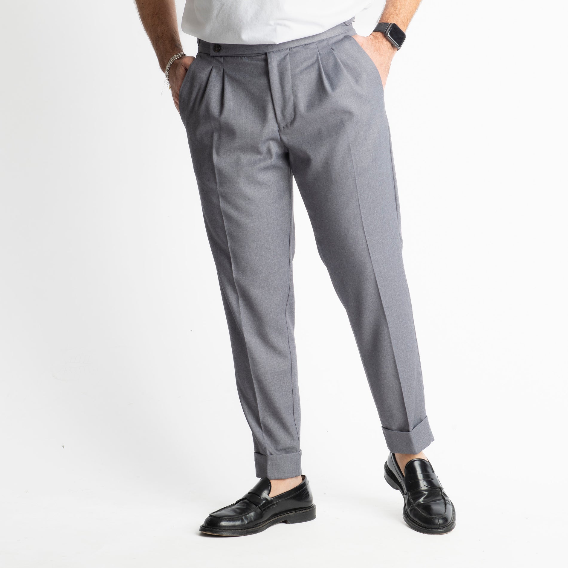 Pantalone Tennesse Doppia Fibbia TO8025 Grigio