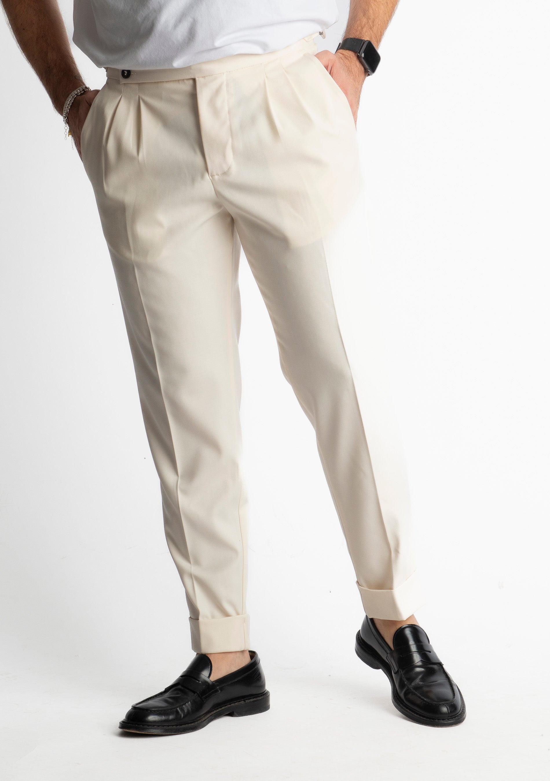 Pantalone Pisa Con Fibbia Burro