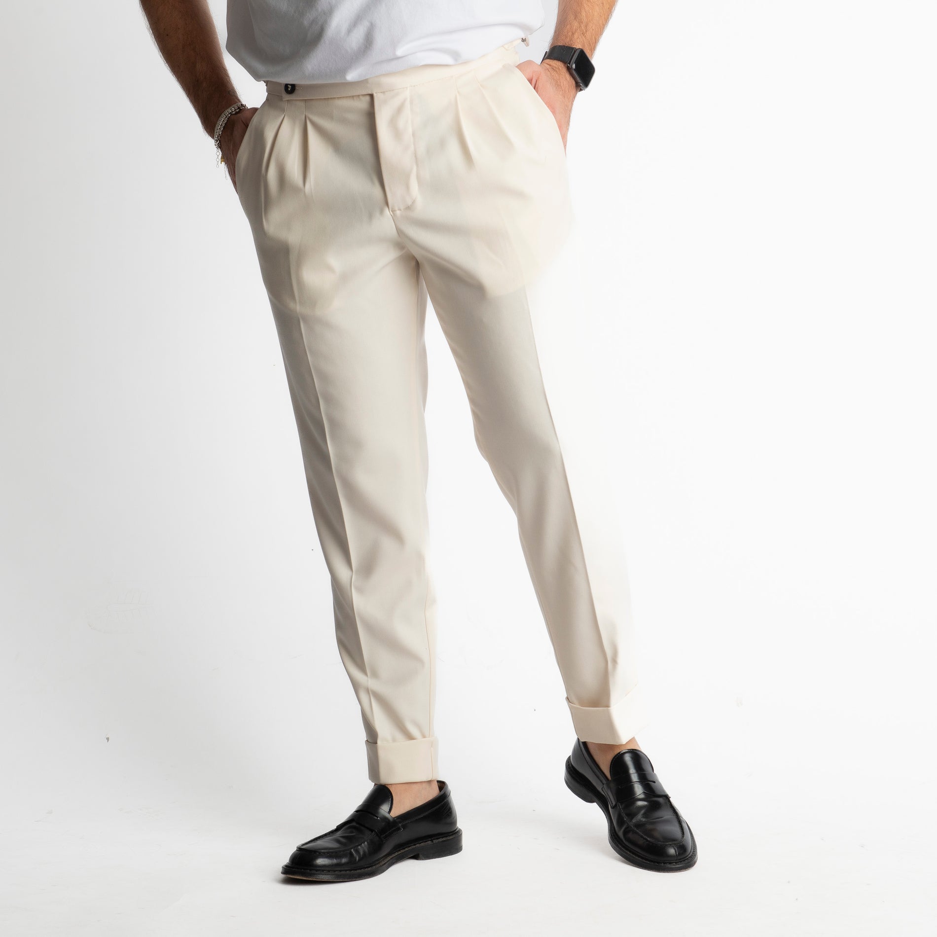 Pantalone Pisa Con Fibbia Burro