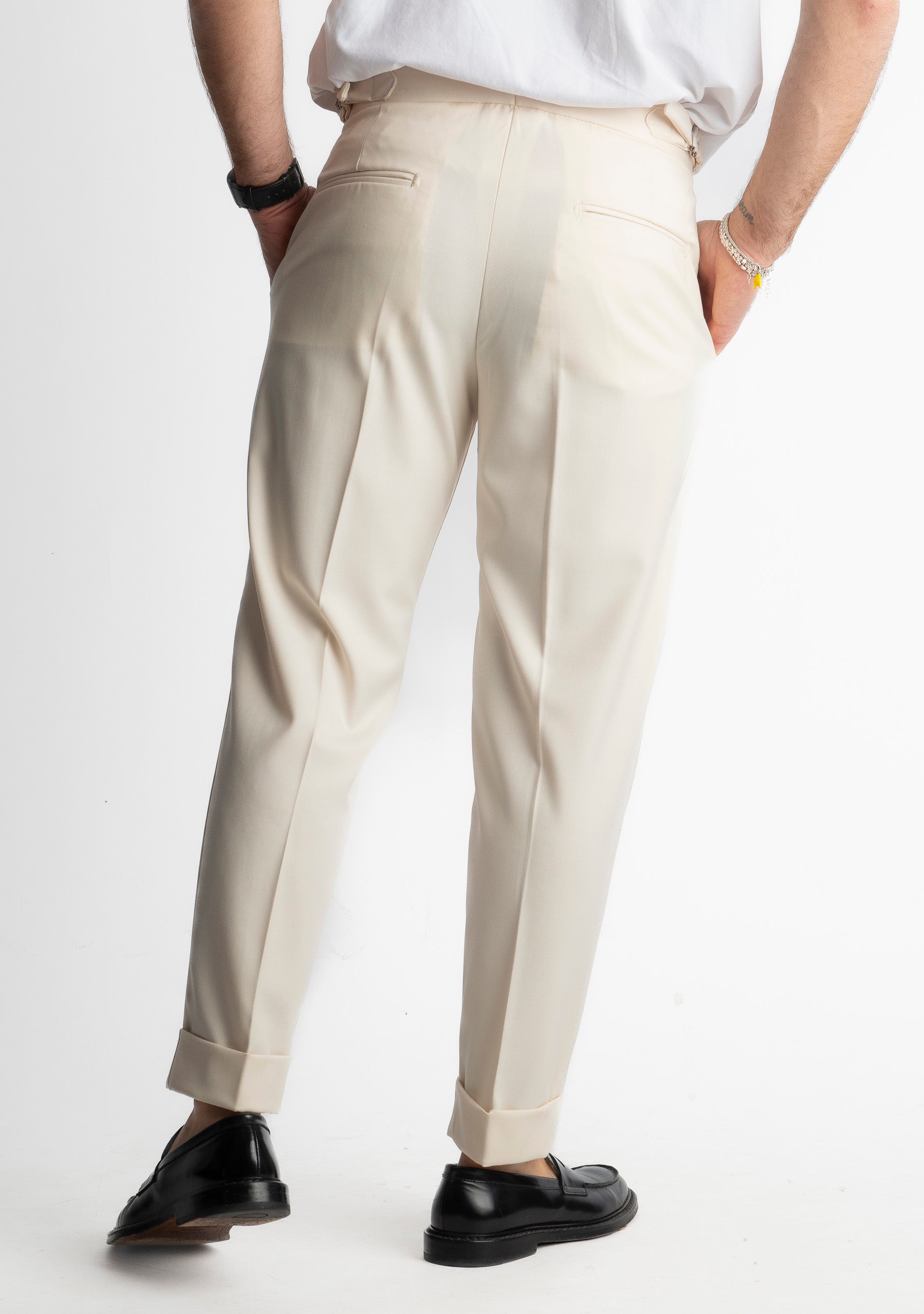 Pantalone Pisa Con Fibbia Burro