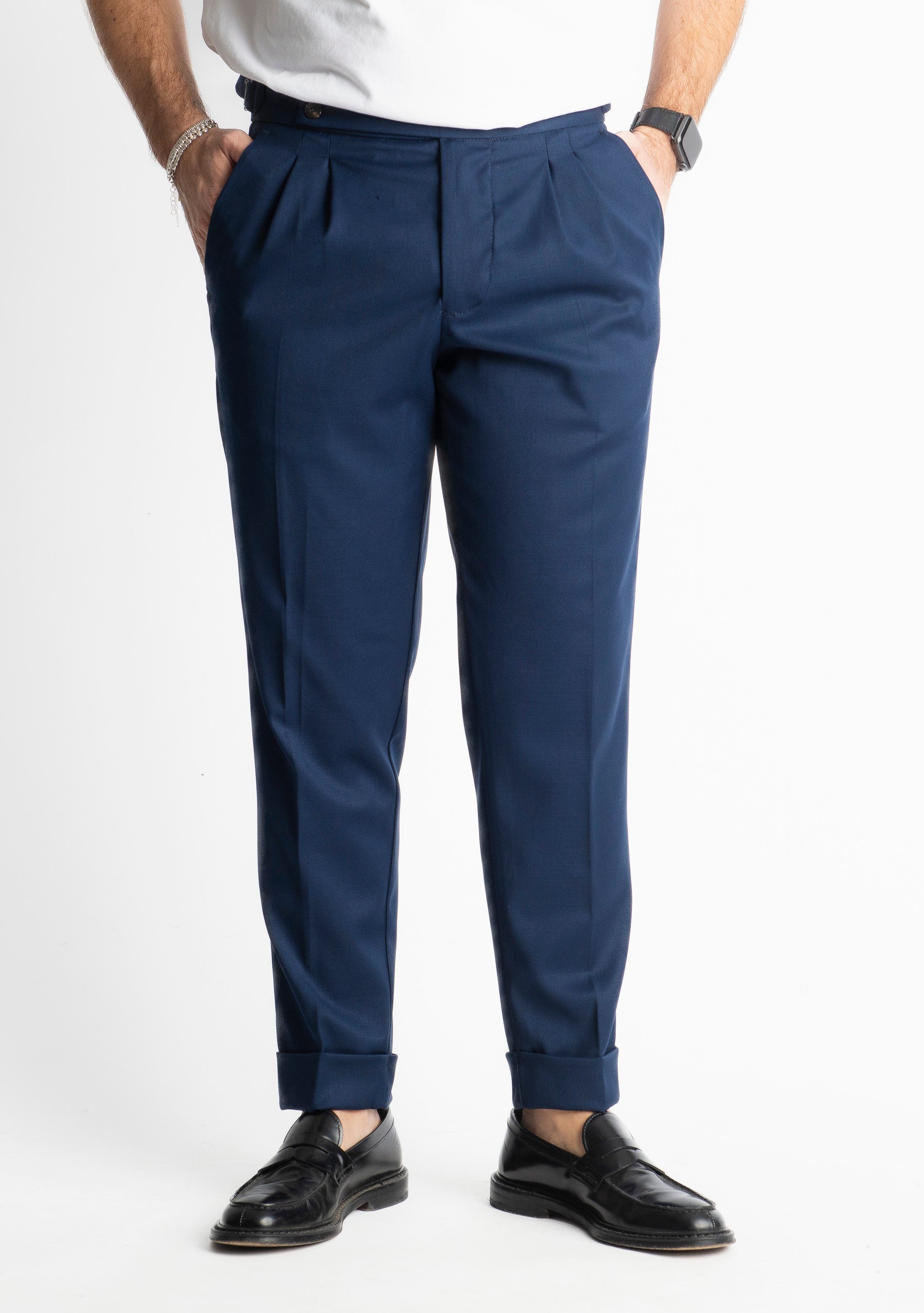 Pantalone Pisa Con Fibbia Blu