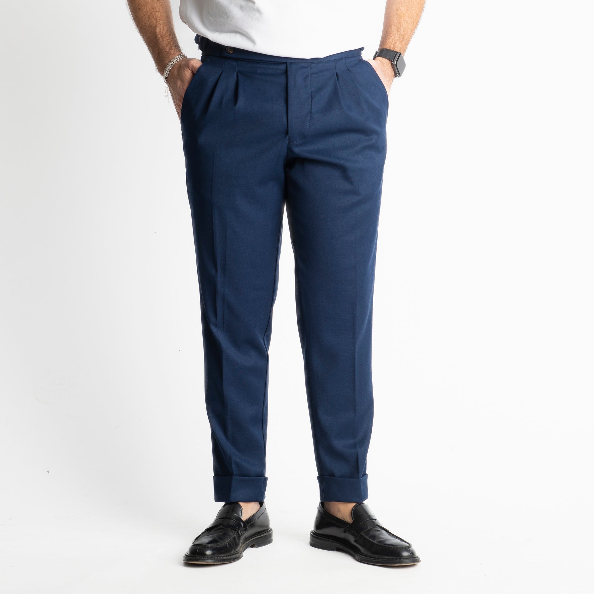 Pantalone Pisa Con Fibbia Blu