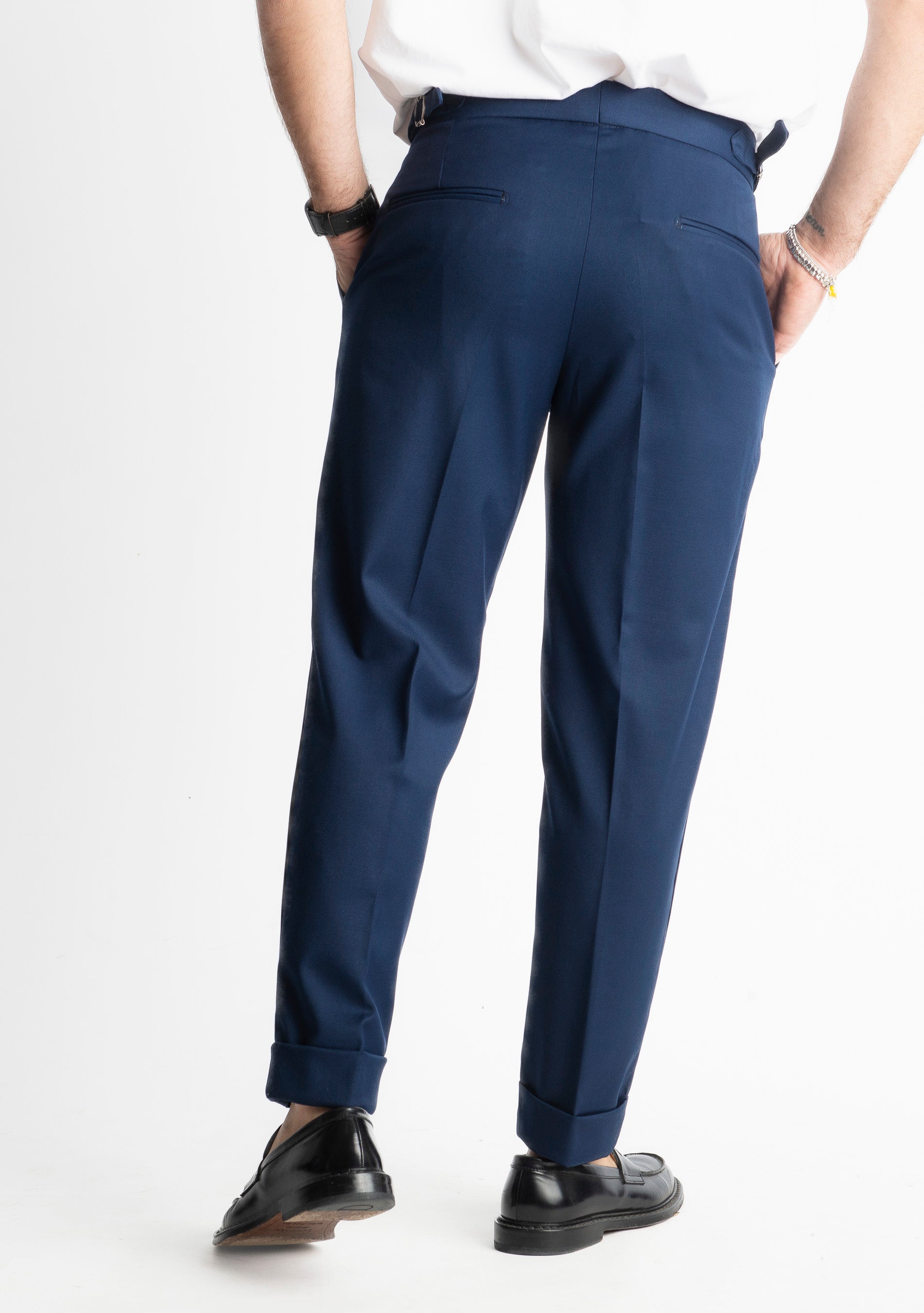 Pantalone Pisa Con Fibbia Blu