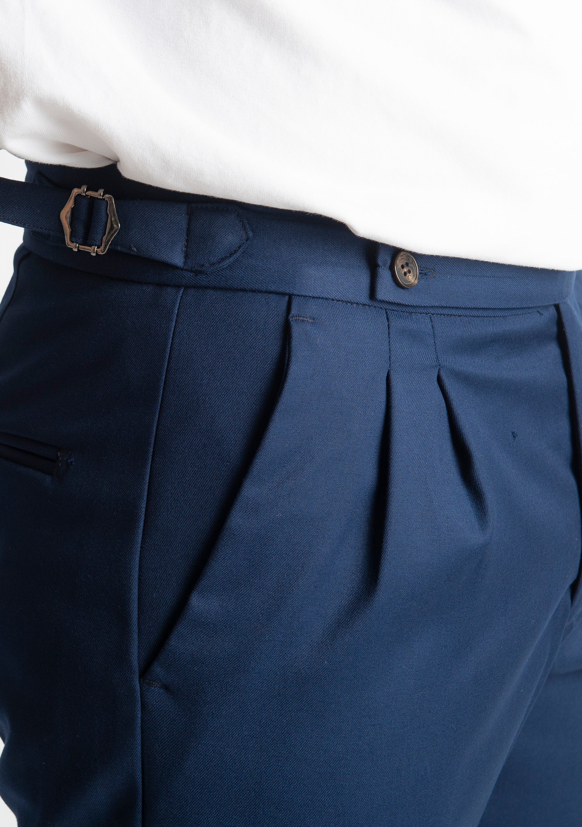 Pantalone Pisa Con Fibbia Blu