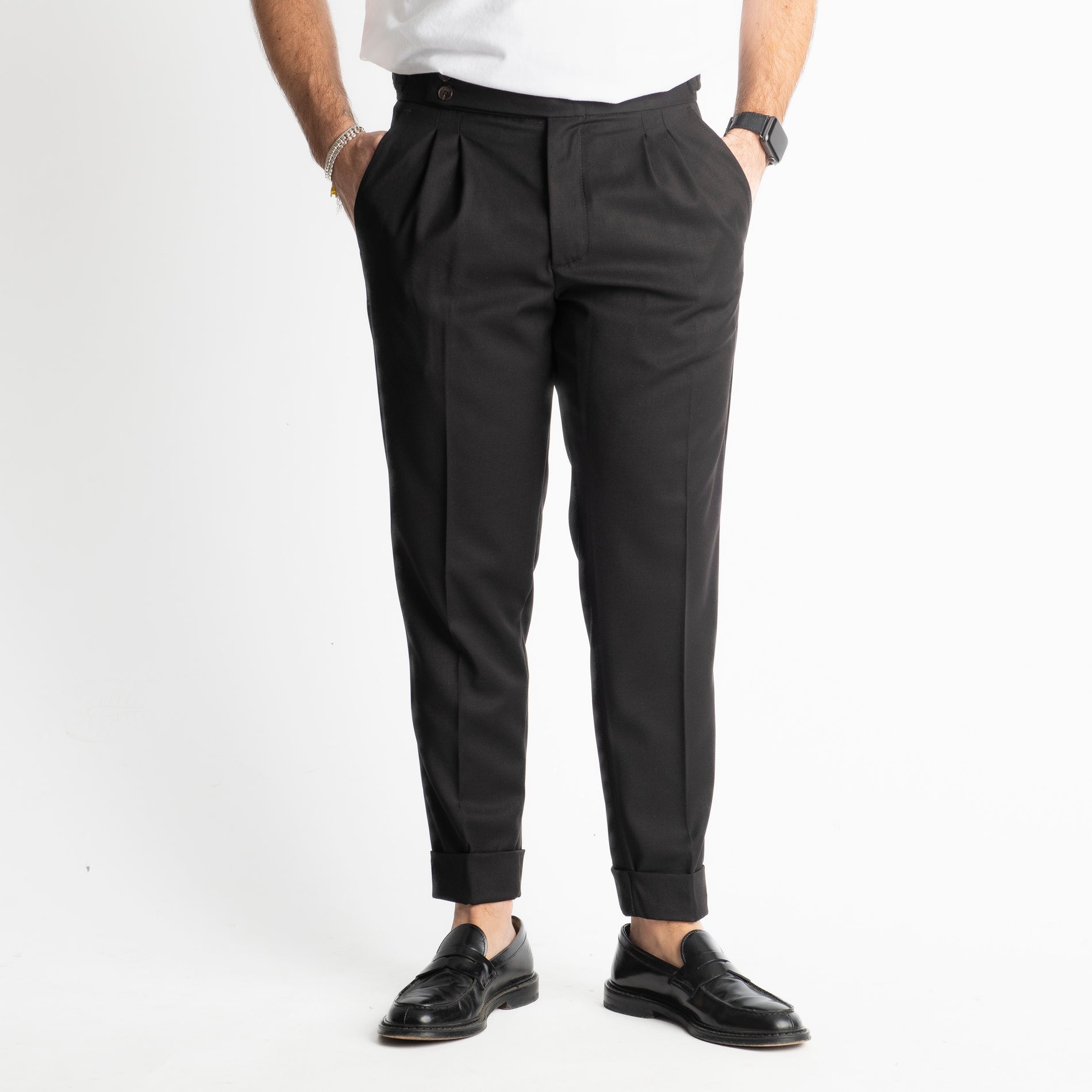 Pantalone Tennesse Doppia Fibbia TO8025 Nero