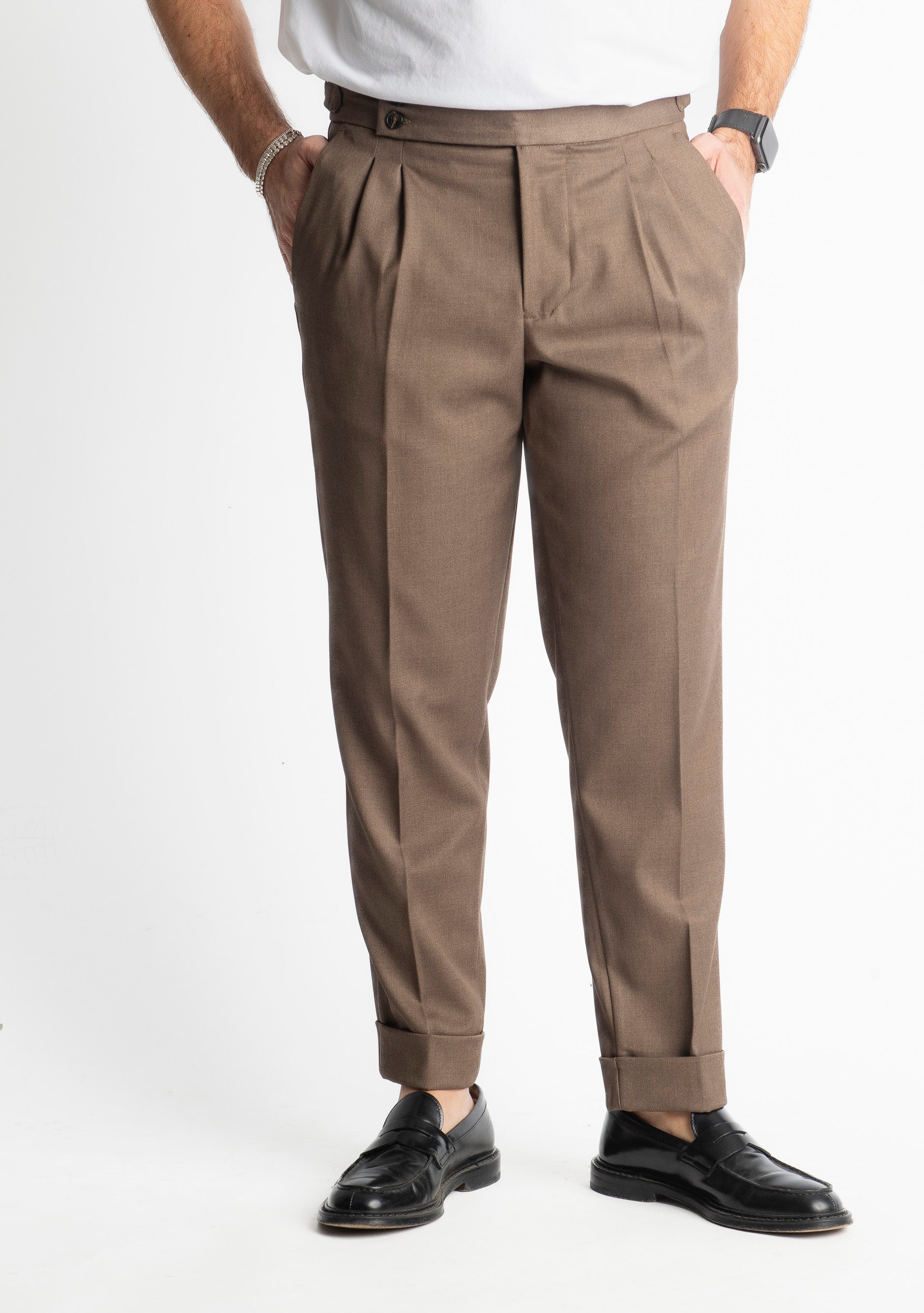 Pantalone Pisa Con Fibbia Fango