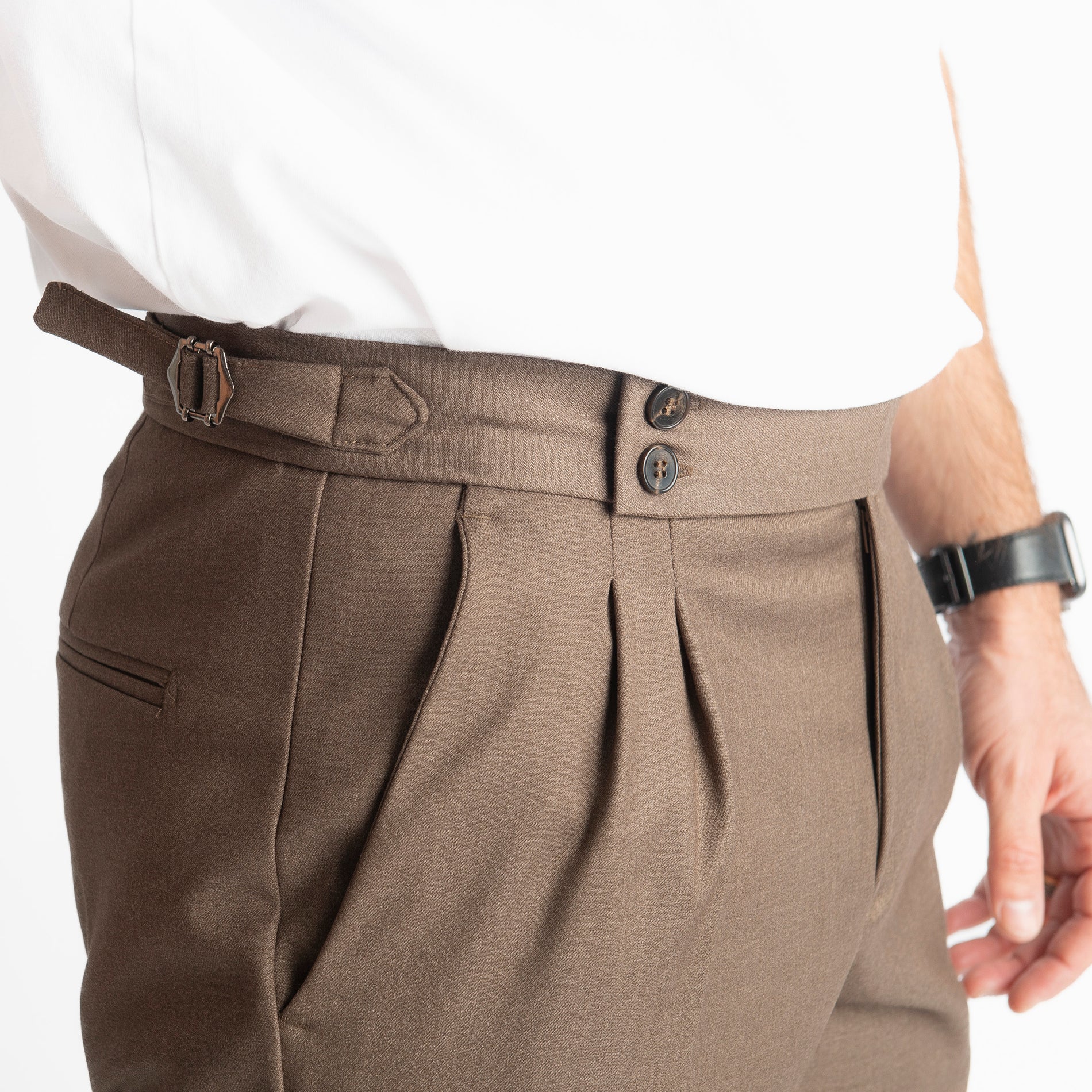 Pantalone Pisa Con Fibbia Fango