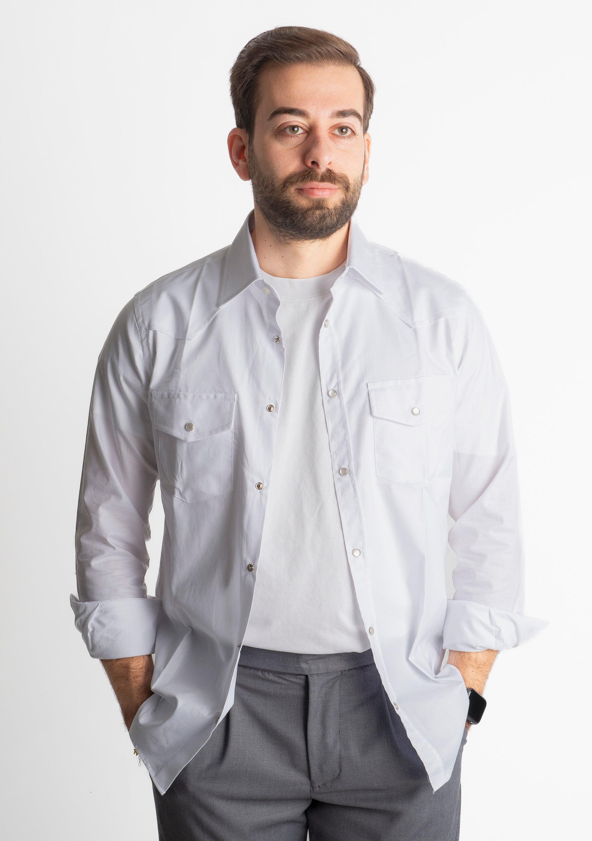 Camicia Texana Bianca