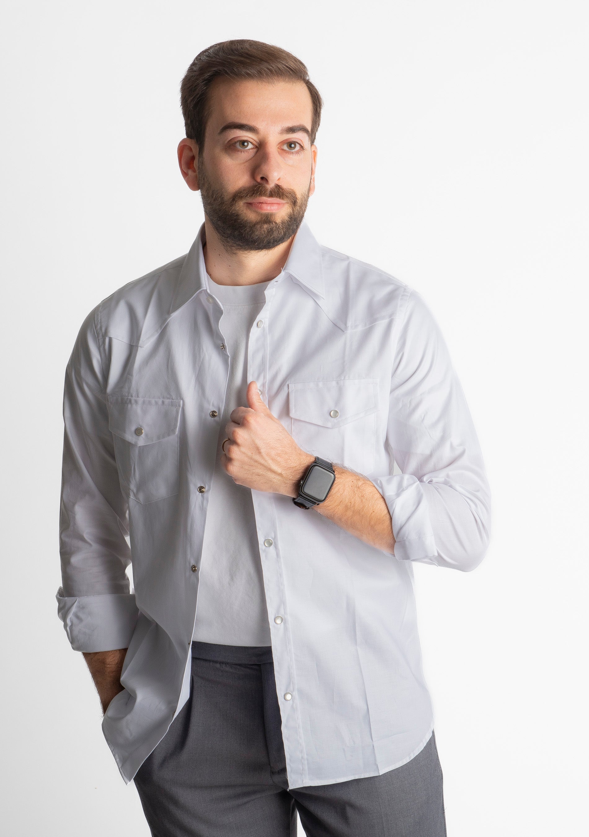 Camicia Texana Bianca