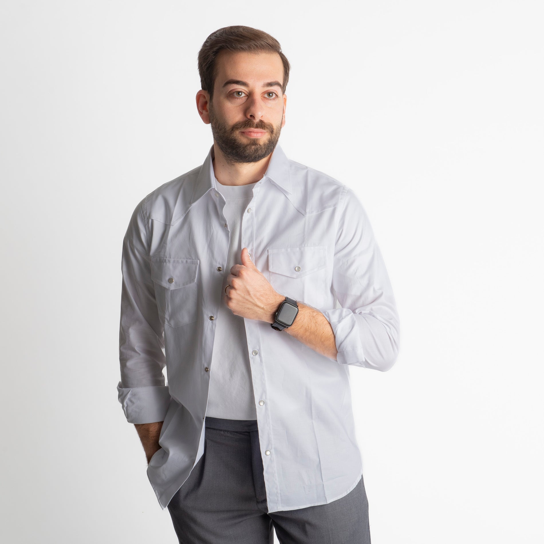 Camicia Texana Bianca