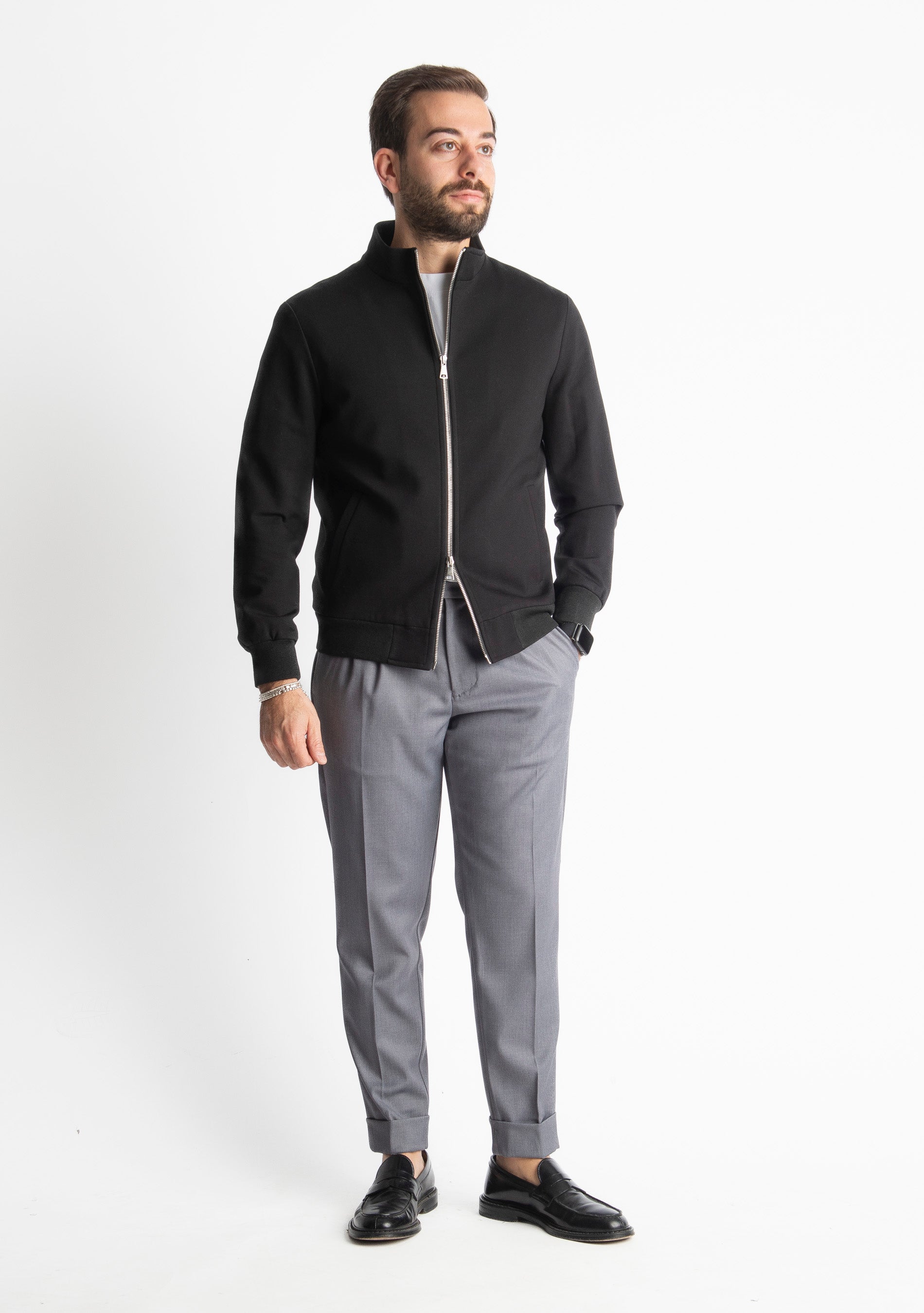 Giubbotto Doppio Cursore Punto Milano Nero