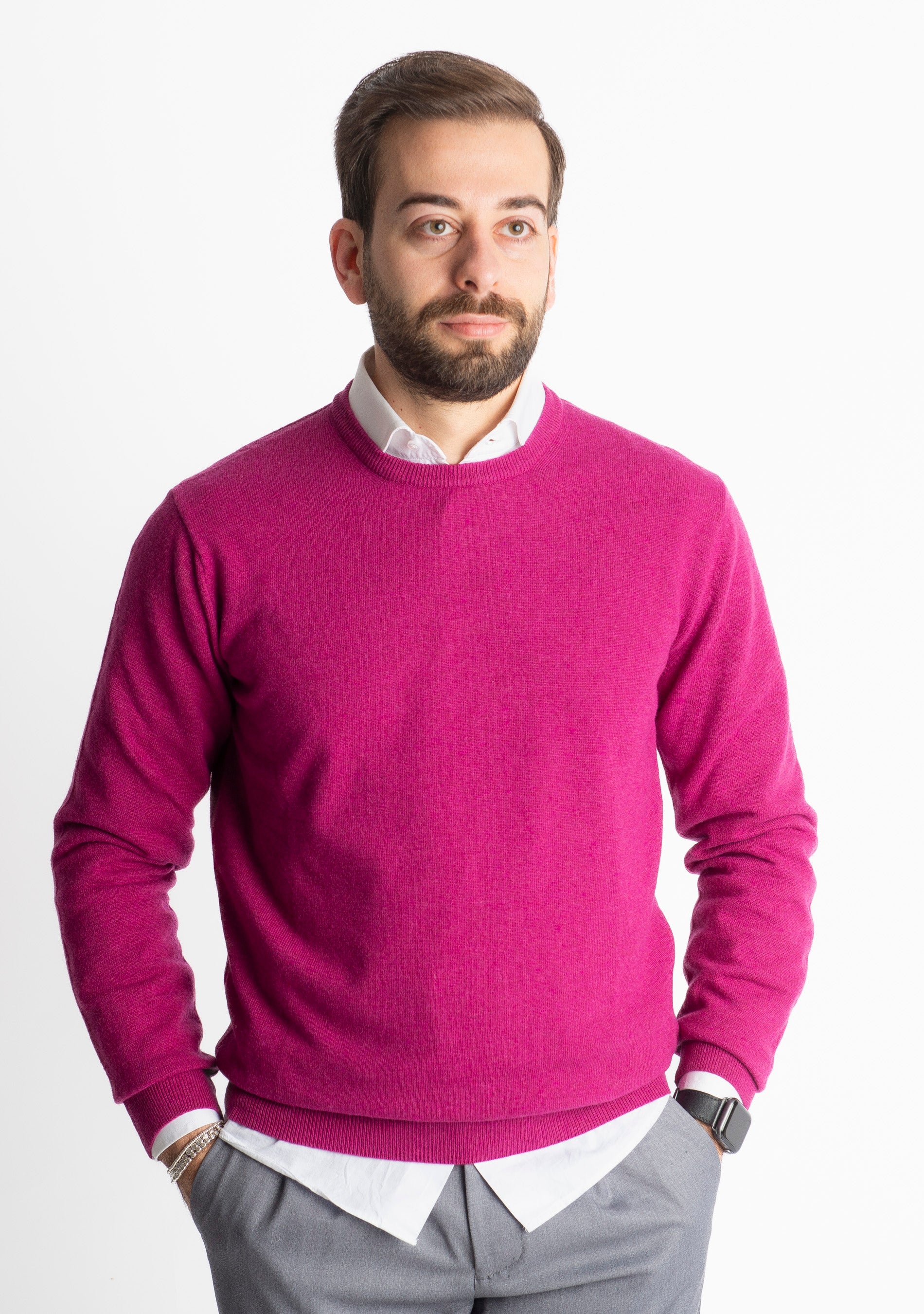 Maglioncino Misto Cashmere Ciclamino