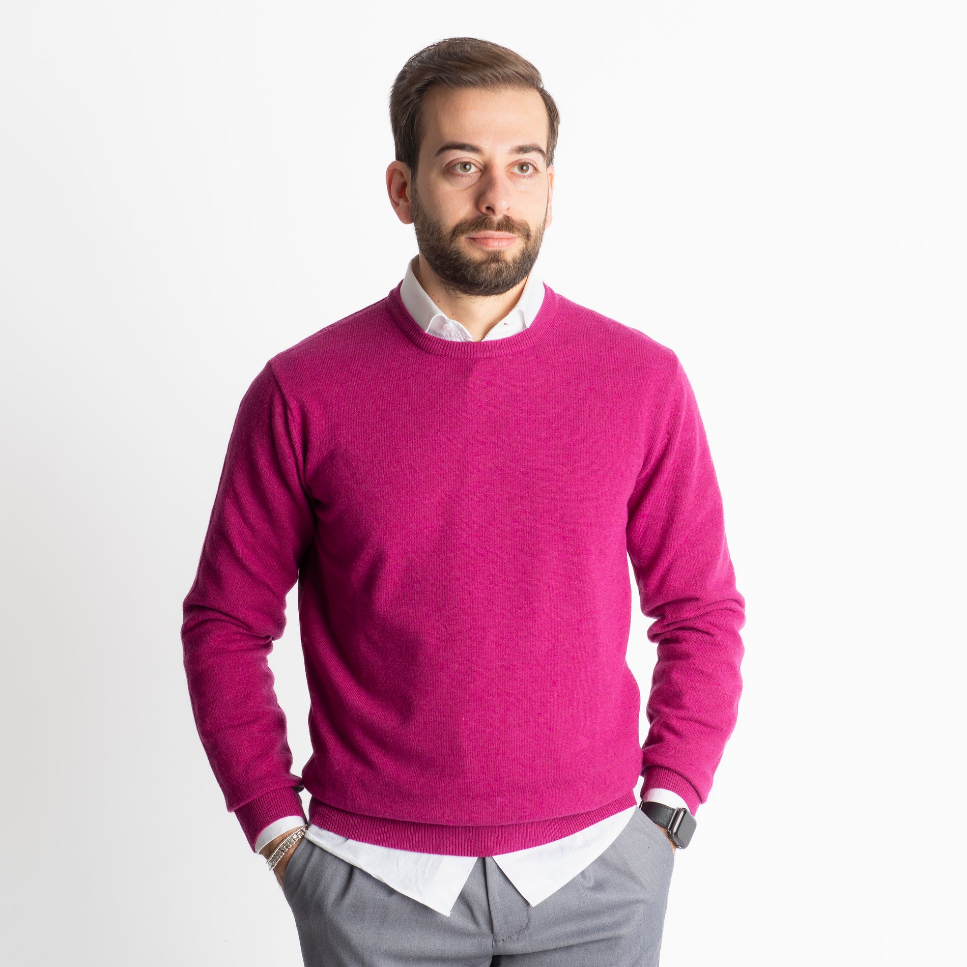Maglioncino Misto Cashmere Ciclamino
