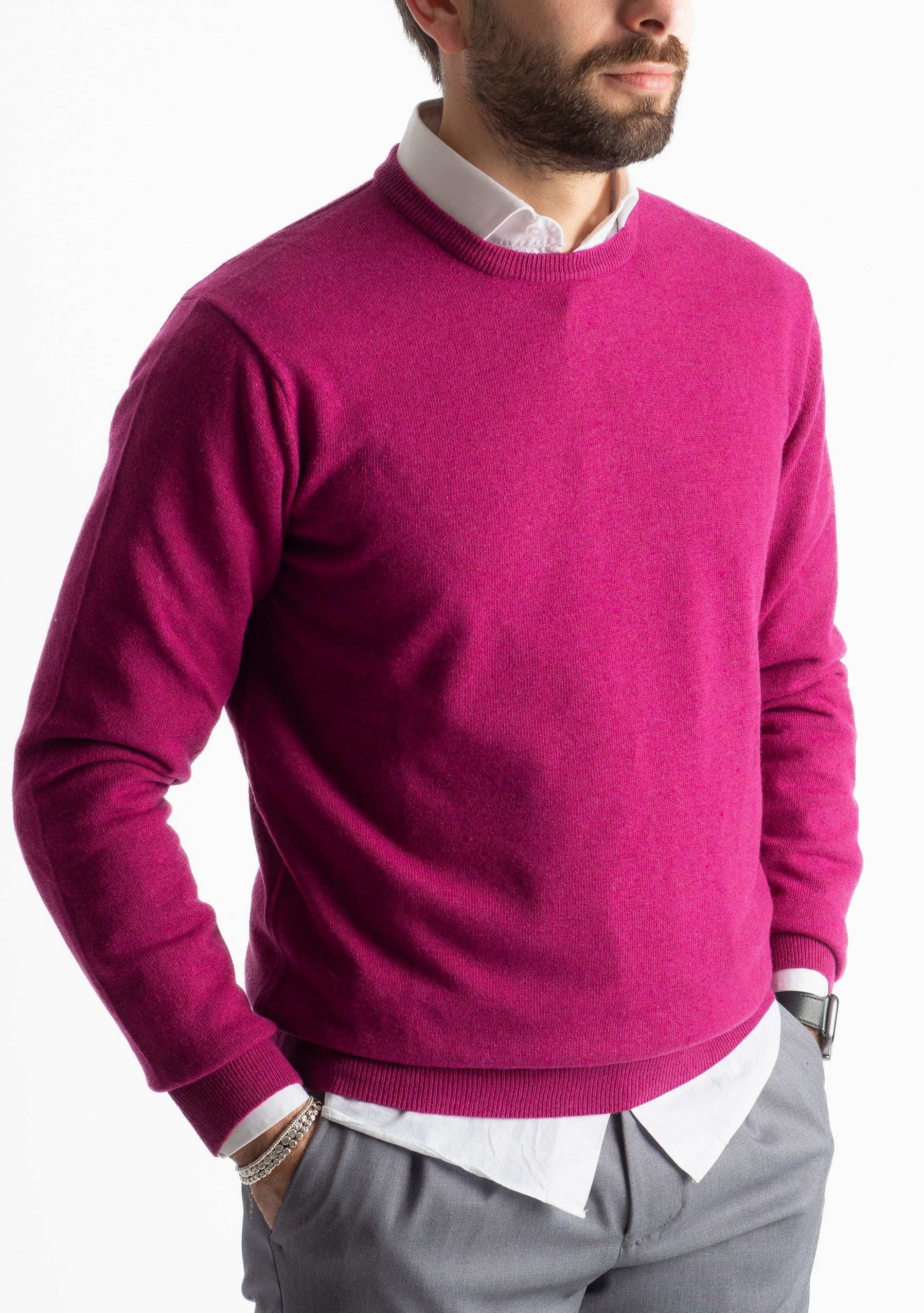 Maglioncino Misto Cashmere Ciclamino