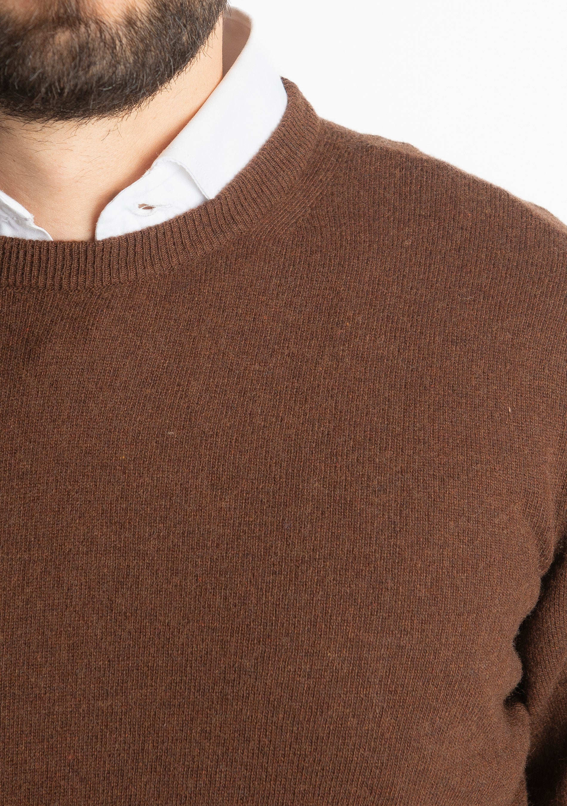 Maglioncino Misto Cashmere Marrone