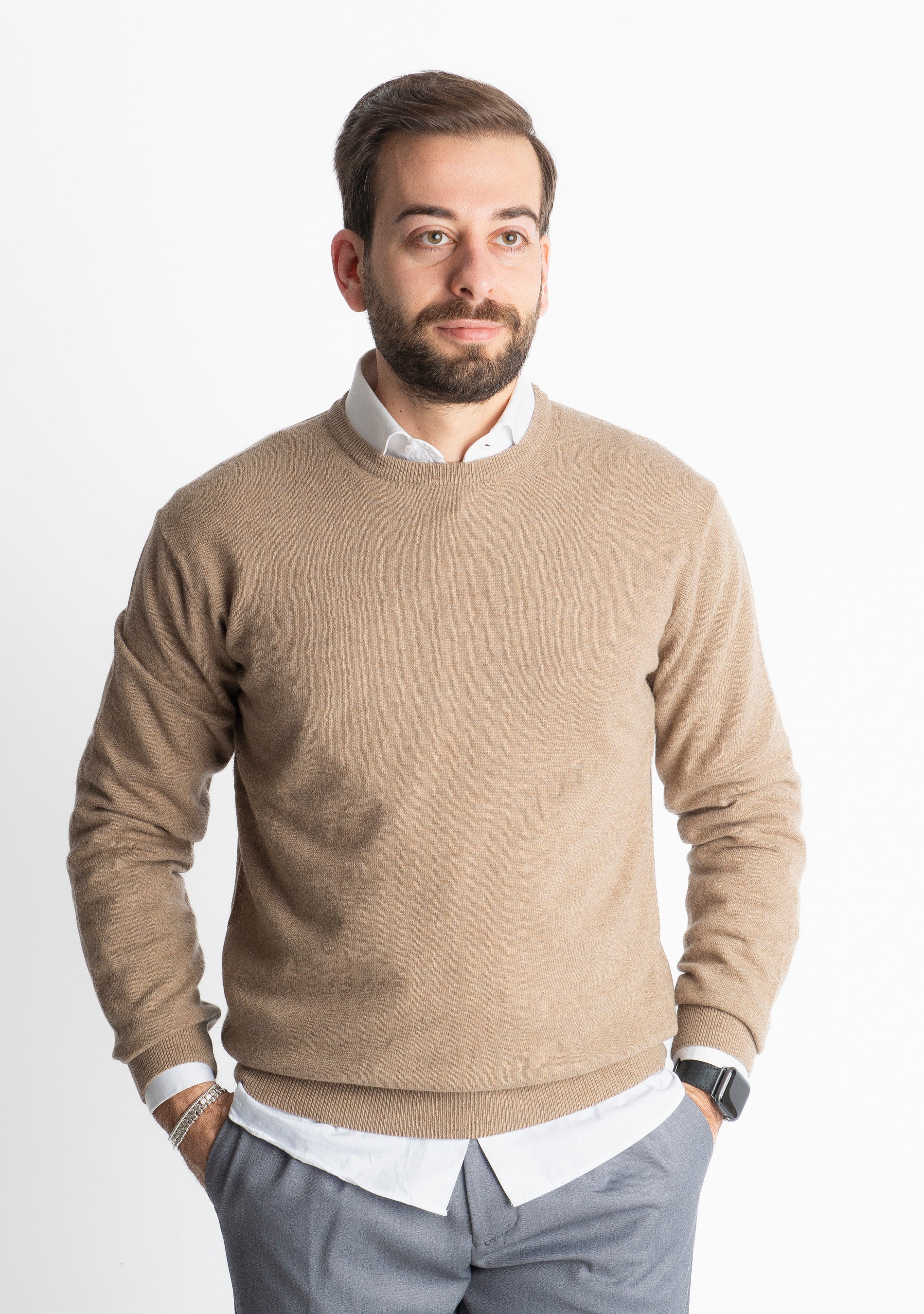 Maglioncino Misto Cashmere Beige